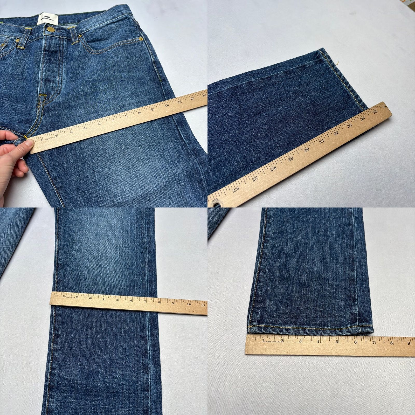 Sid Mashburn Sid Mashburn Jeans Japanese Selvedge Slim Straight Deep Indigo Denim Mens 32x34 Size US 32 / EU 48 - 8 Thumbnail
