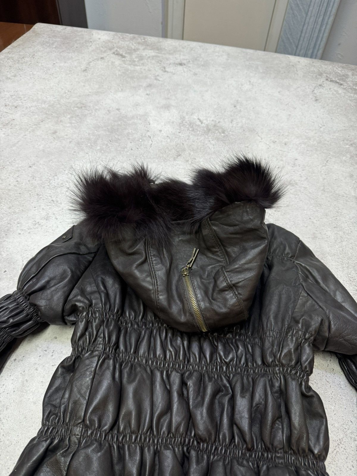Japanese Brand Vintage Fur Leather/Fur Bandage Double Zip Leather Jacket Size US M / EU 48-50 / 2 - 11 Thumbnail