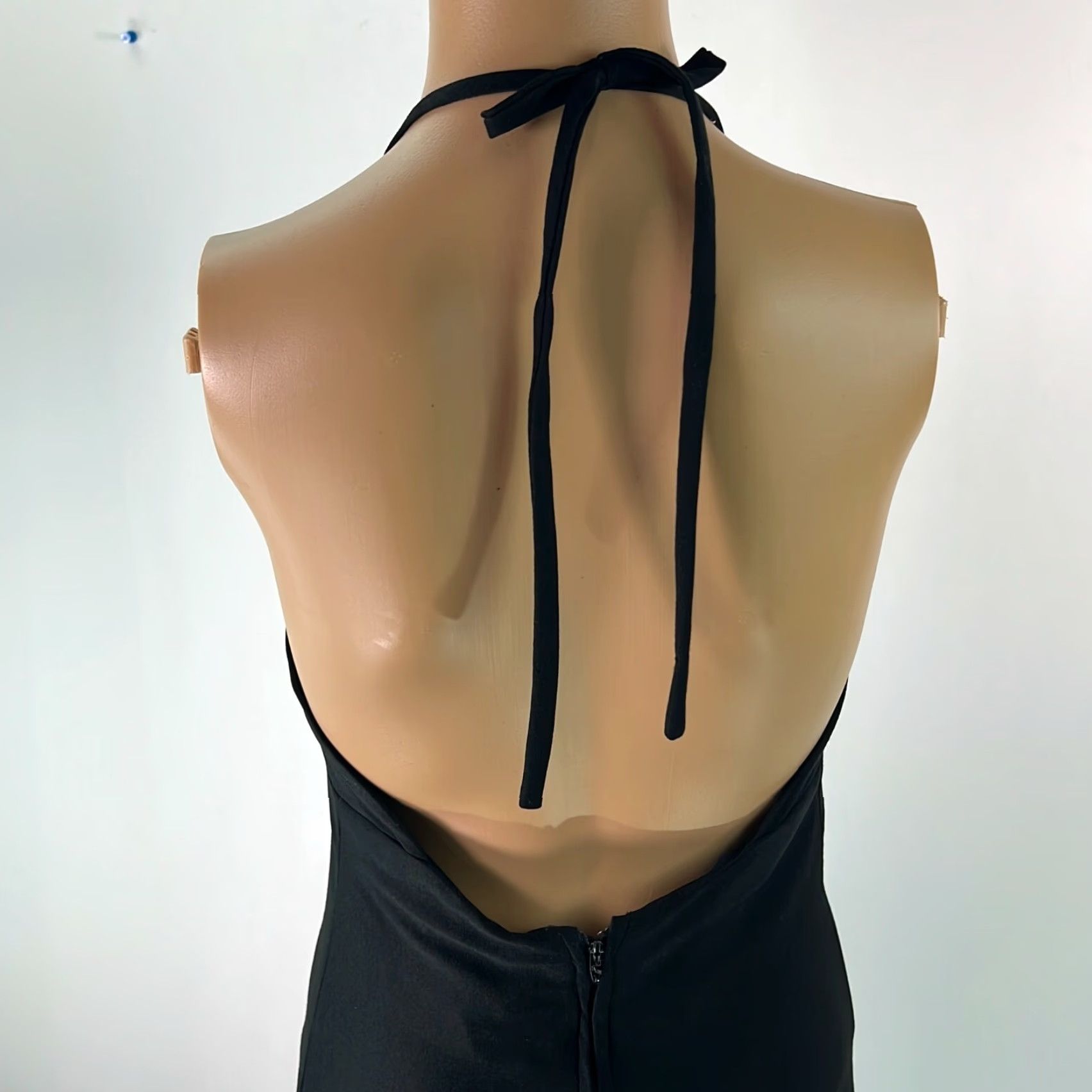 Vintage VINTAGE JC Penney Fashions Women Maxi Dress Halter Neck Sleeveless Black 11 Dress Size L / US 10 / IT 46 - 6 Thumbnail