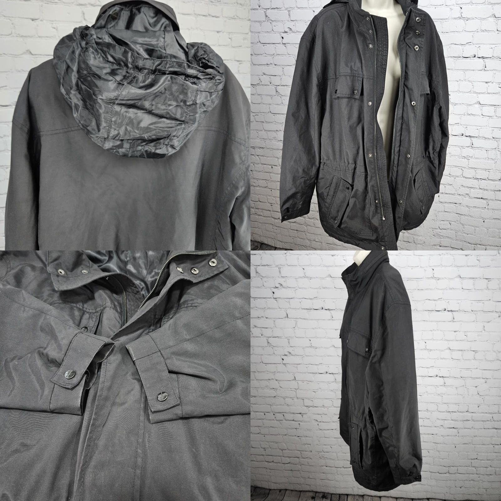 Michael Kors Michael Kors Jacket Women 2X Black Hooded Insulated Snap Zip Utility Pockets Lined Polyester Mid-Length Classic Outdoor Size XXL / US 16-18 / IT 52-54 - 9 Thumbnail