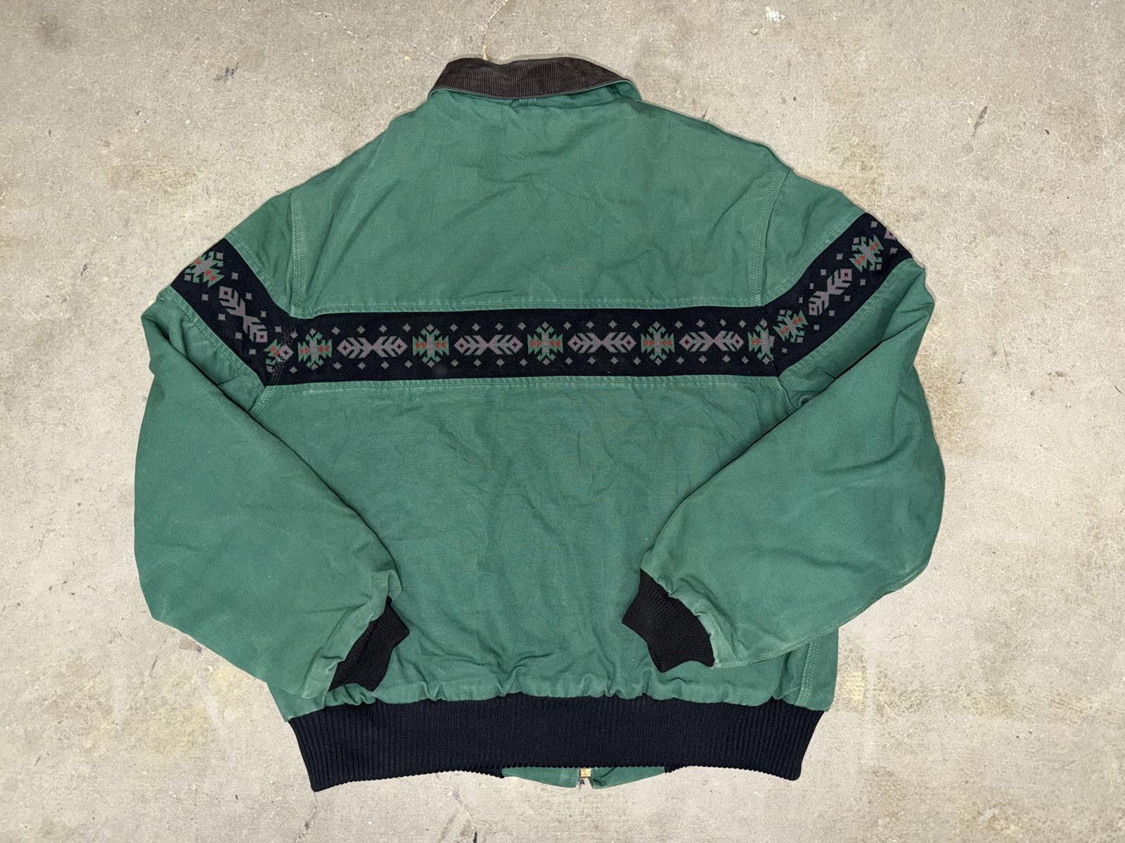 Carhartt Rare 1994 Carhartt Green Aztec Santa Fe Jacket JQ0458 Size US XXL / EU 58 / 5 - 6 Thumbnail