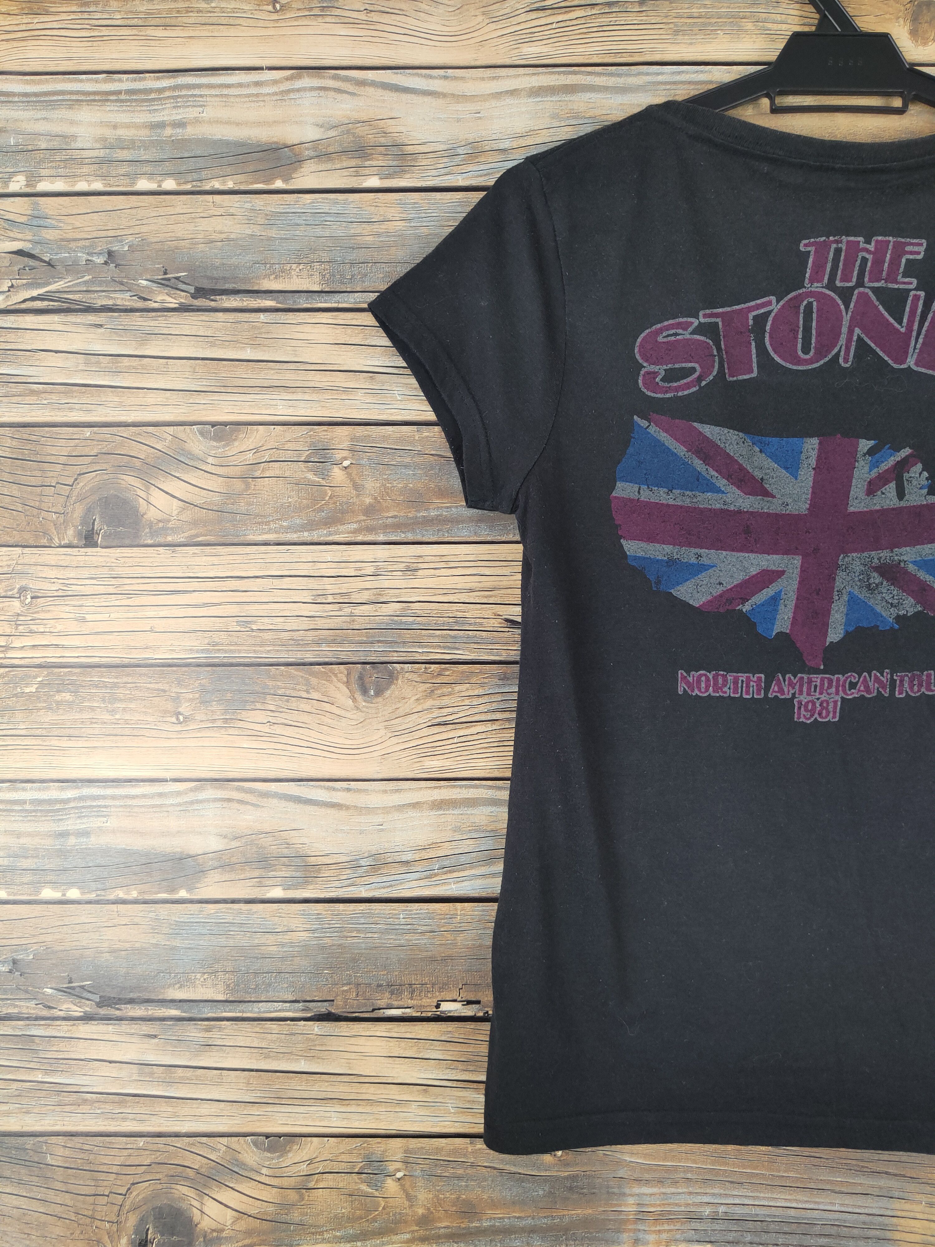 Band Tees DL The Rolling Stones Black Short Sleeve T-shirt #607 Size M / US 6-8 / IT 42-44 - 9 Thumbnail