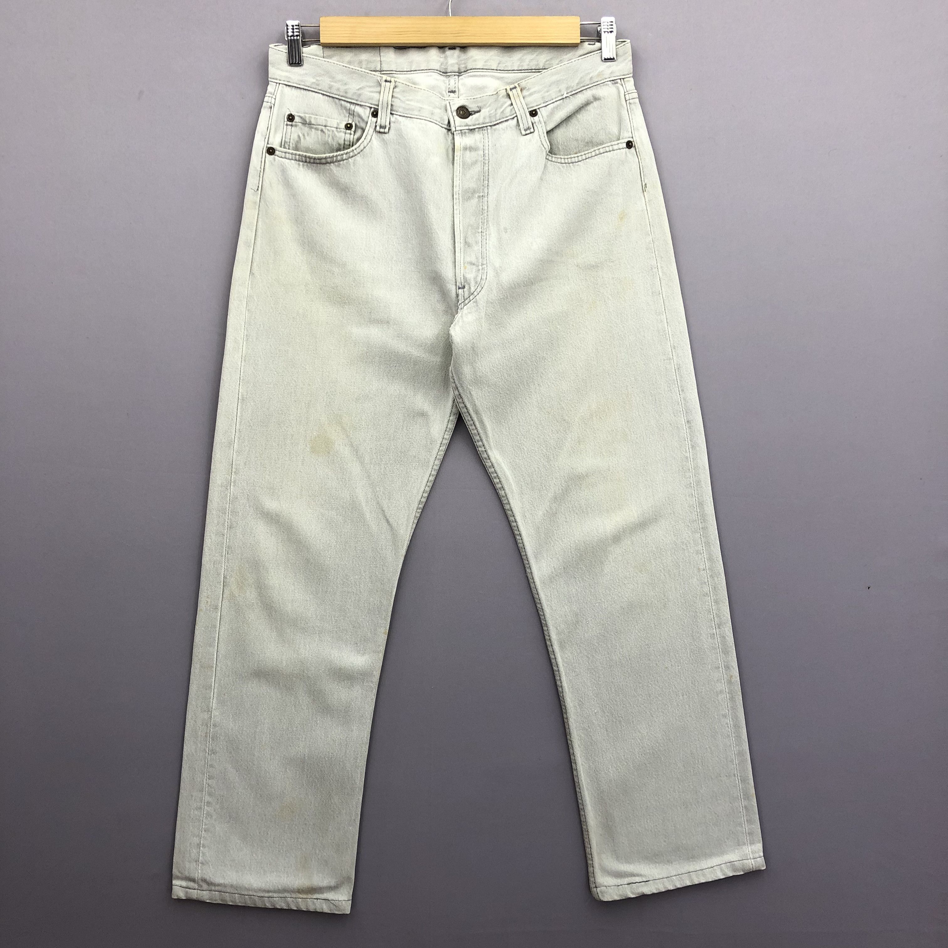 Levi's Vintage Levis 501 Gray Jeans Levi's Button Fly Faded Denim Size US 34 / EU 50 - 1 Thumbnail