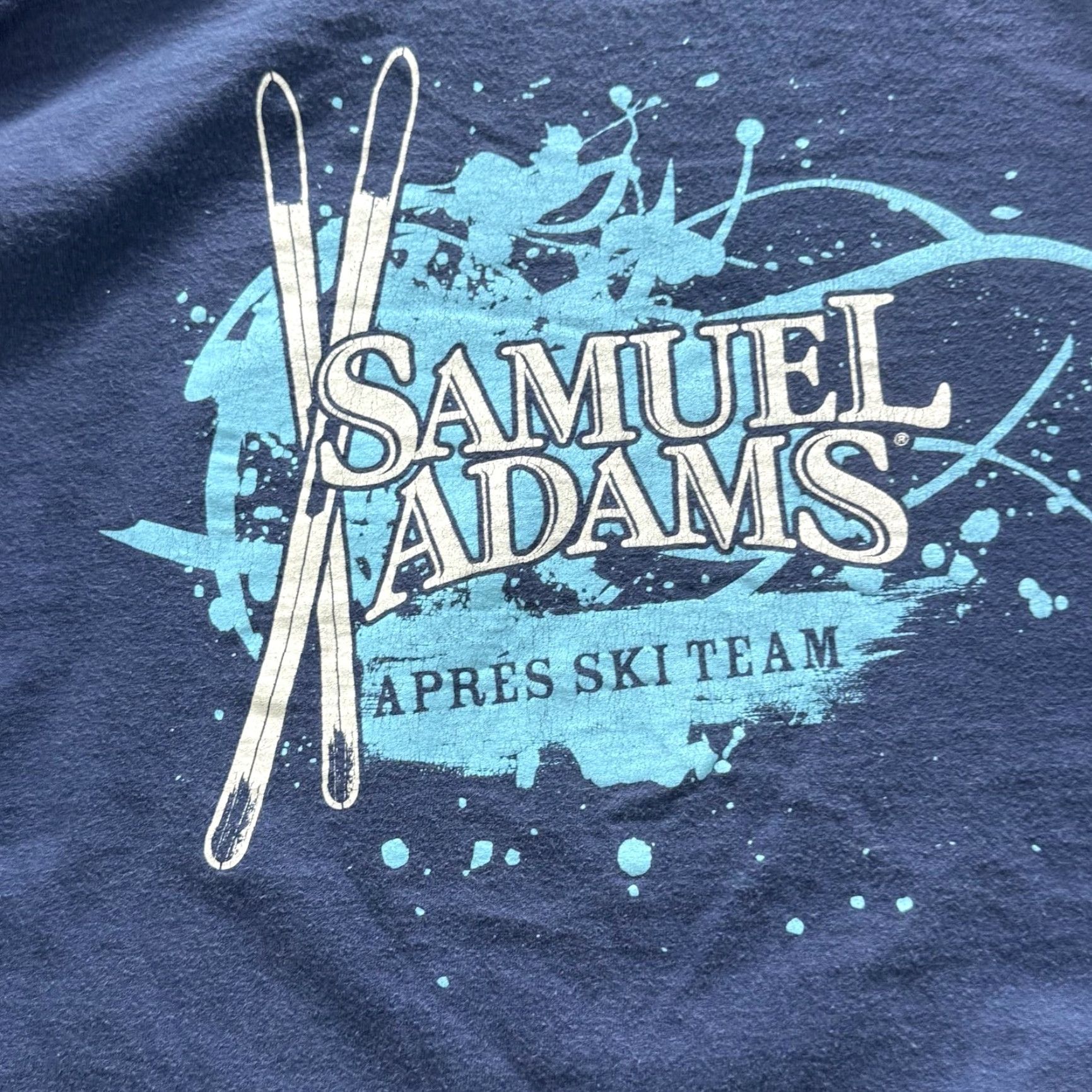 Hanes Hanes Shirt Mens 2XL Blue Samuel Adams Apres Ski Team Long Sleeve Crewneck Size US XXL / EU 58 / 5 - 5 Thumbnail