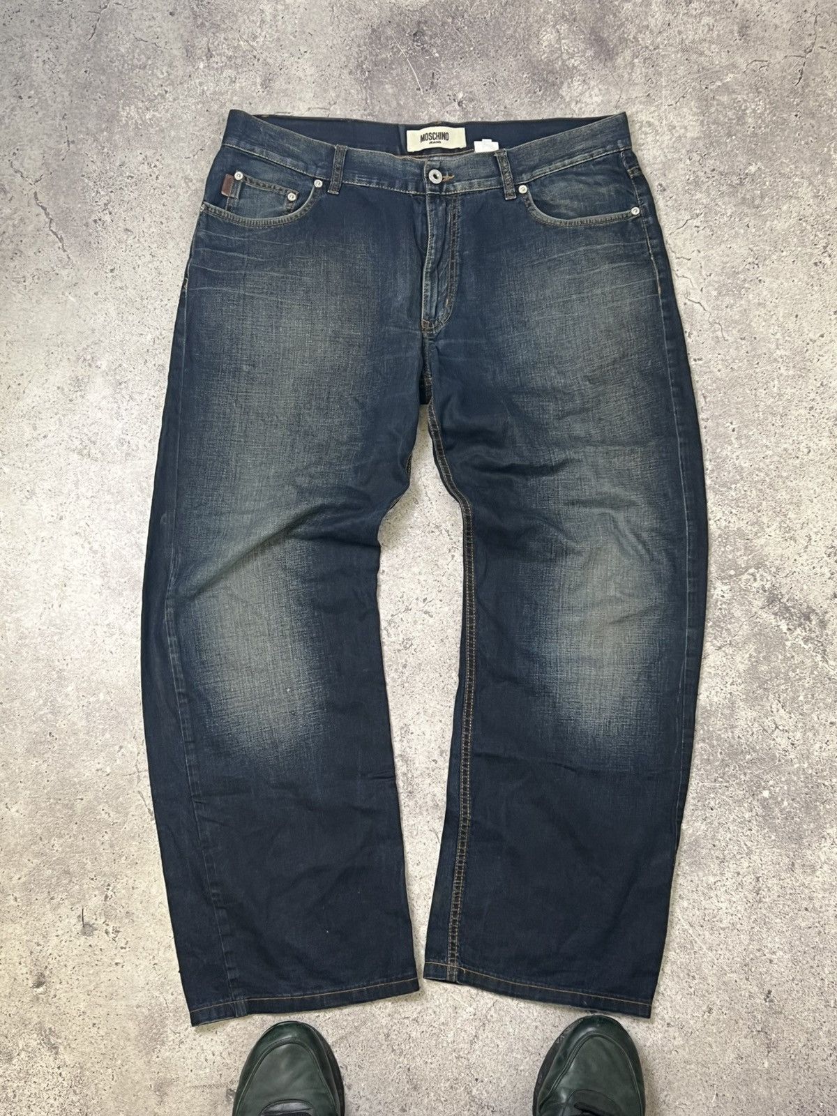 Moschino × Vintage Moschino Vintage distressed Mens Patchwork jeans Size US 38 / EU 54 - 2 Thumbnail