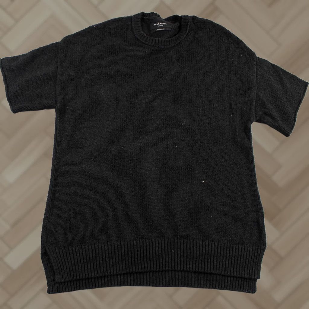 Allsaints AllSaints Sweater Mens Medium Black Oversized Knit Pullover Top Size US M / EU 48-50 / 2 - 1 Thumbnail