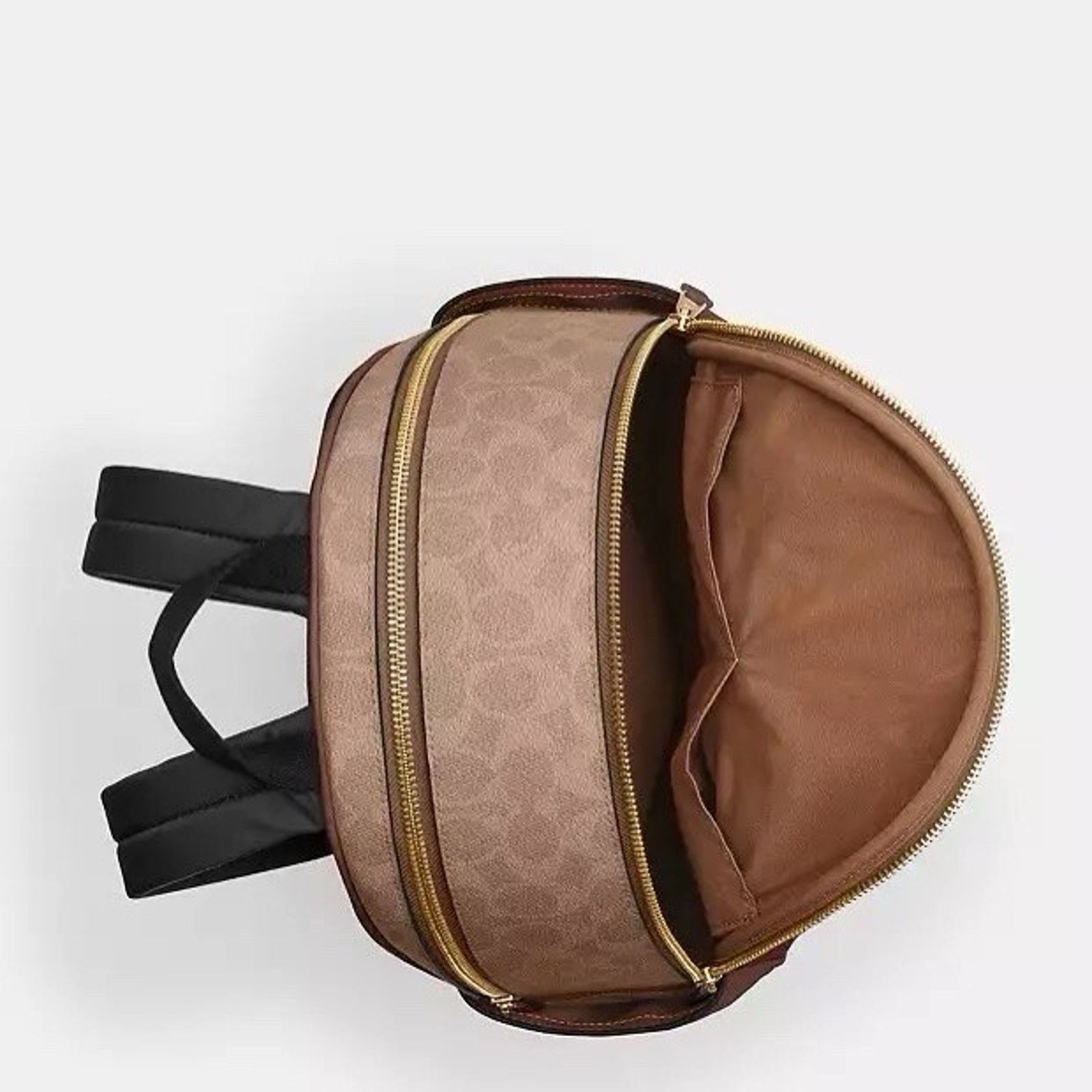 Coach NWT Coach Court Backpack Canvas CZ176 Gold/Tan/Brown Size ONE SIZE - 8 Thumbnail