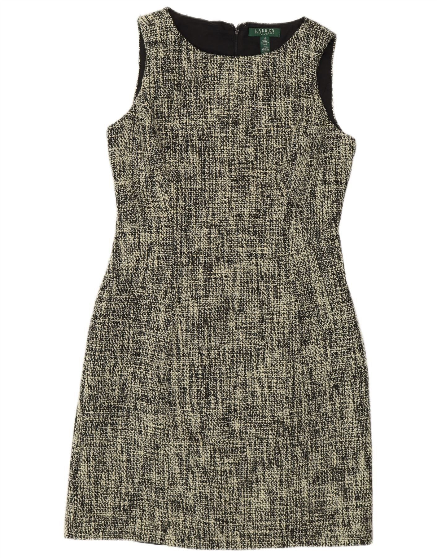 Ralph Lauren Womens Sheath Dress US 10 Large Black Flecked Classic Size S / US 4 / IT 40 - 1 Thumbnail