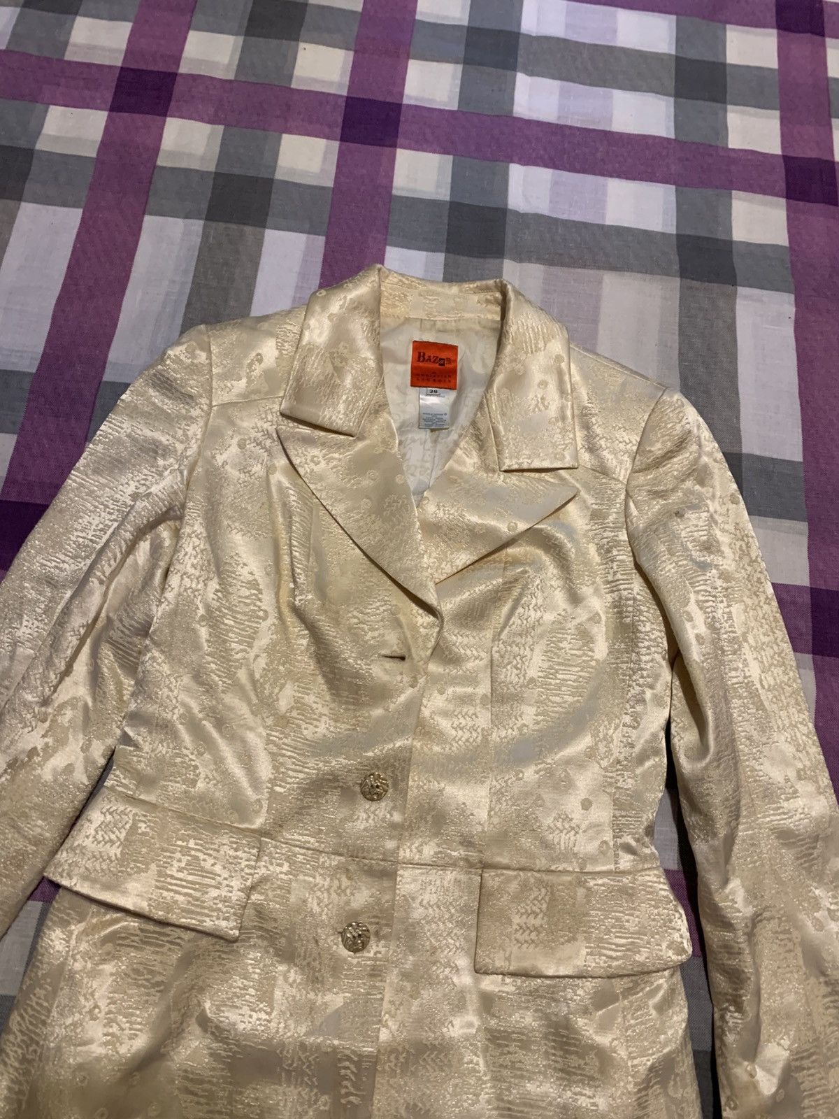 Christian Lacroix Christian Lacroix Bazar Champagne Jacquard Coat Vintage 90s Size S / US 4 / IT 40 - 2 Thumbnail