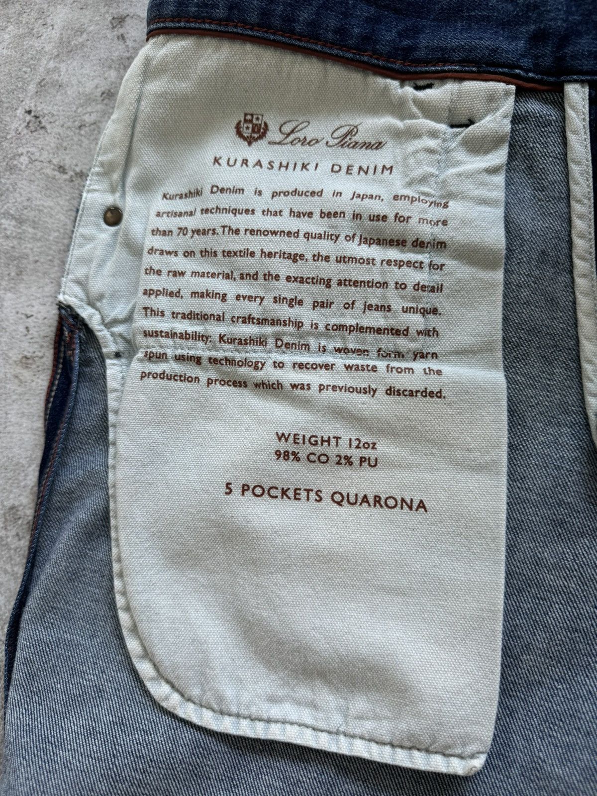 Loro Piana Loro Piana Kurashiki Selvage denim jeans Size US 38 / EU 54 - 10 Thumbnail