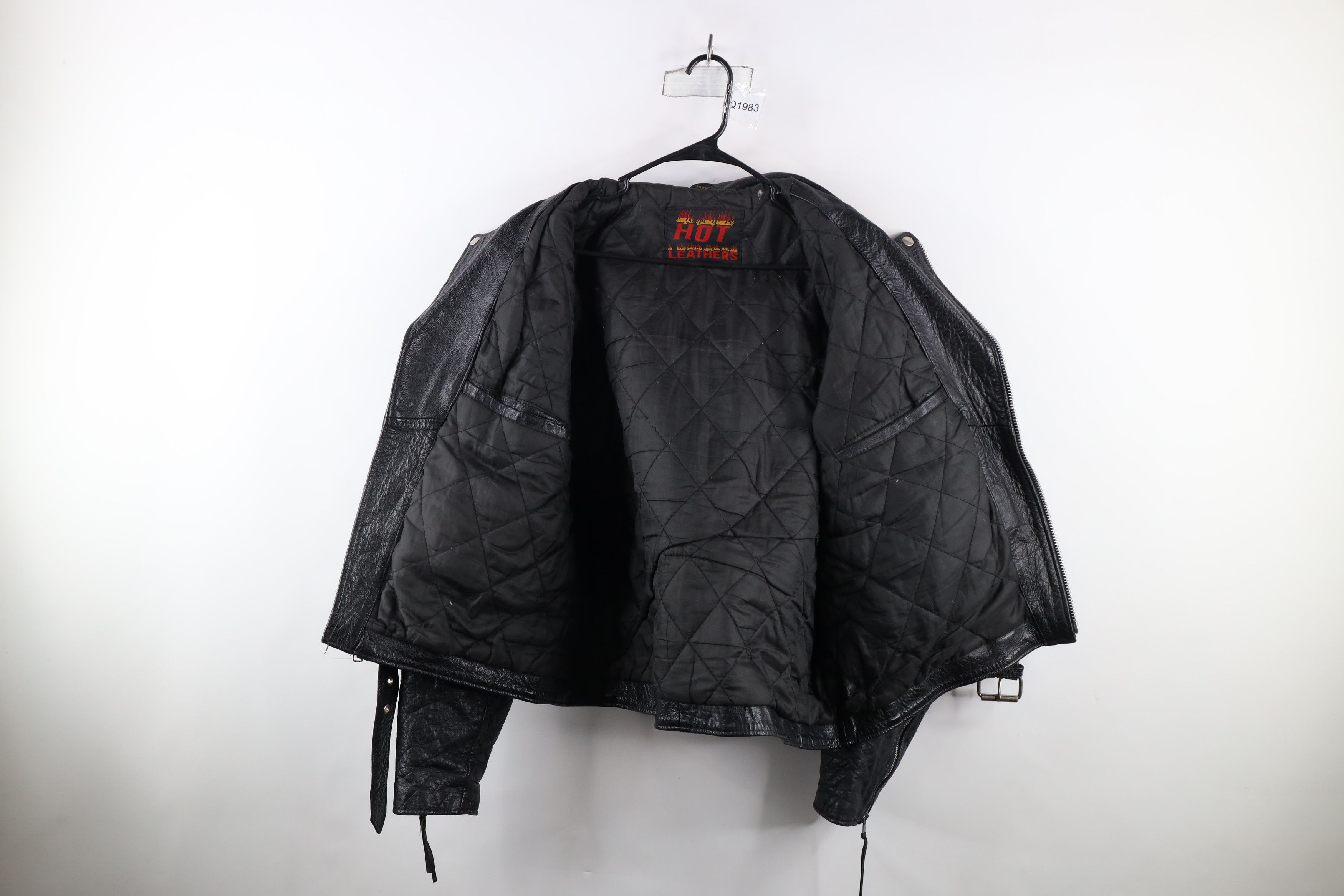 Vintage Vintage 90s Streetwear Leather Motorcycle Jacket Black Size US L / EU 52-54 / 3 - 12 Thumbnail