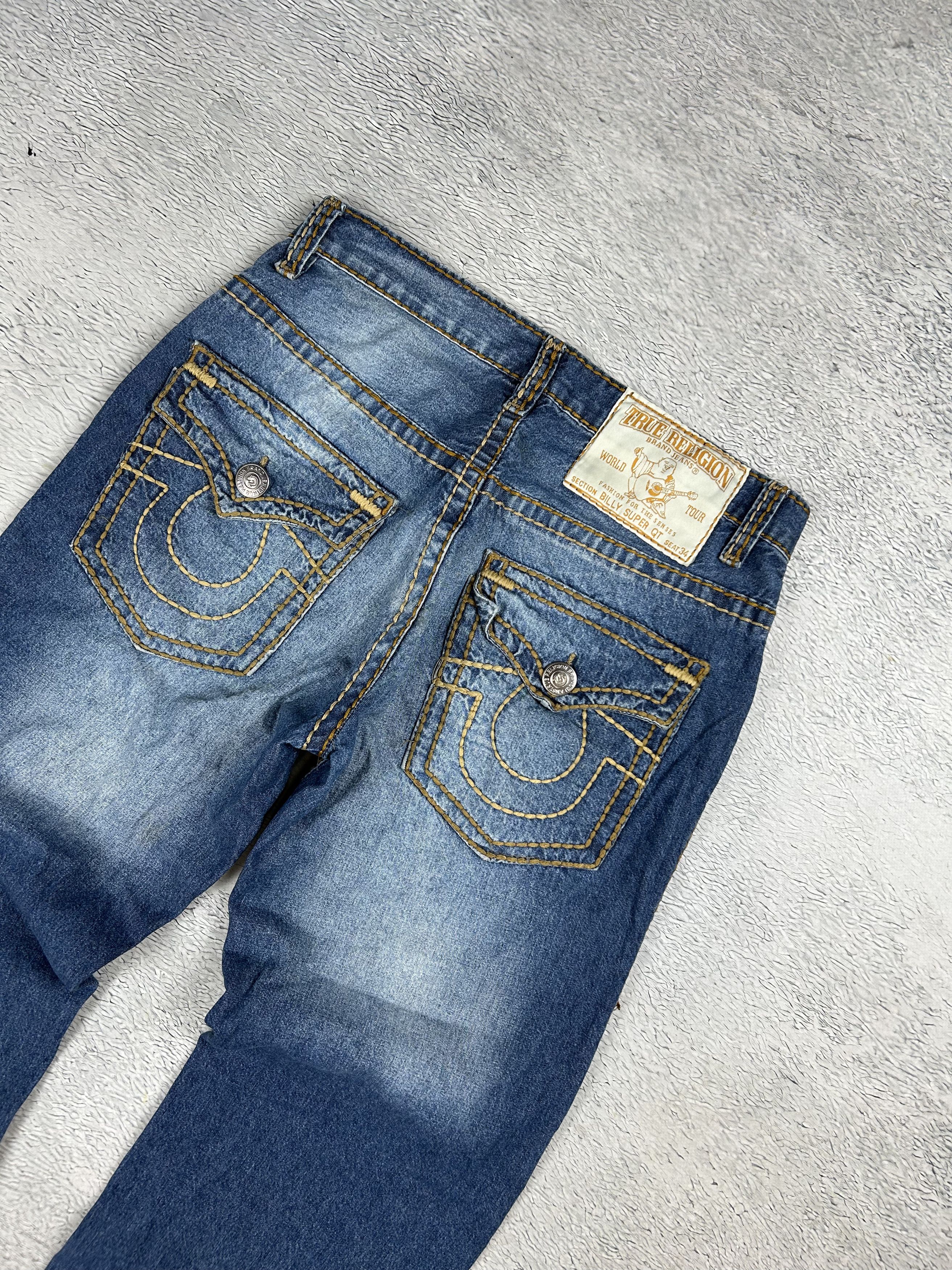 JNCO × True Religion × Vintage True Religion jeans Baggy Drill Streetwear Rare Oldmoney Size US 33 - 2 Thumbnail