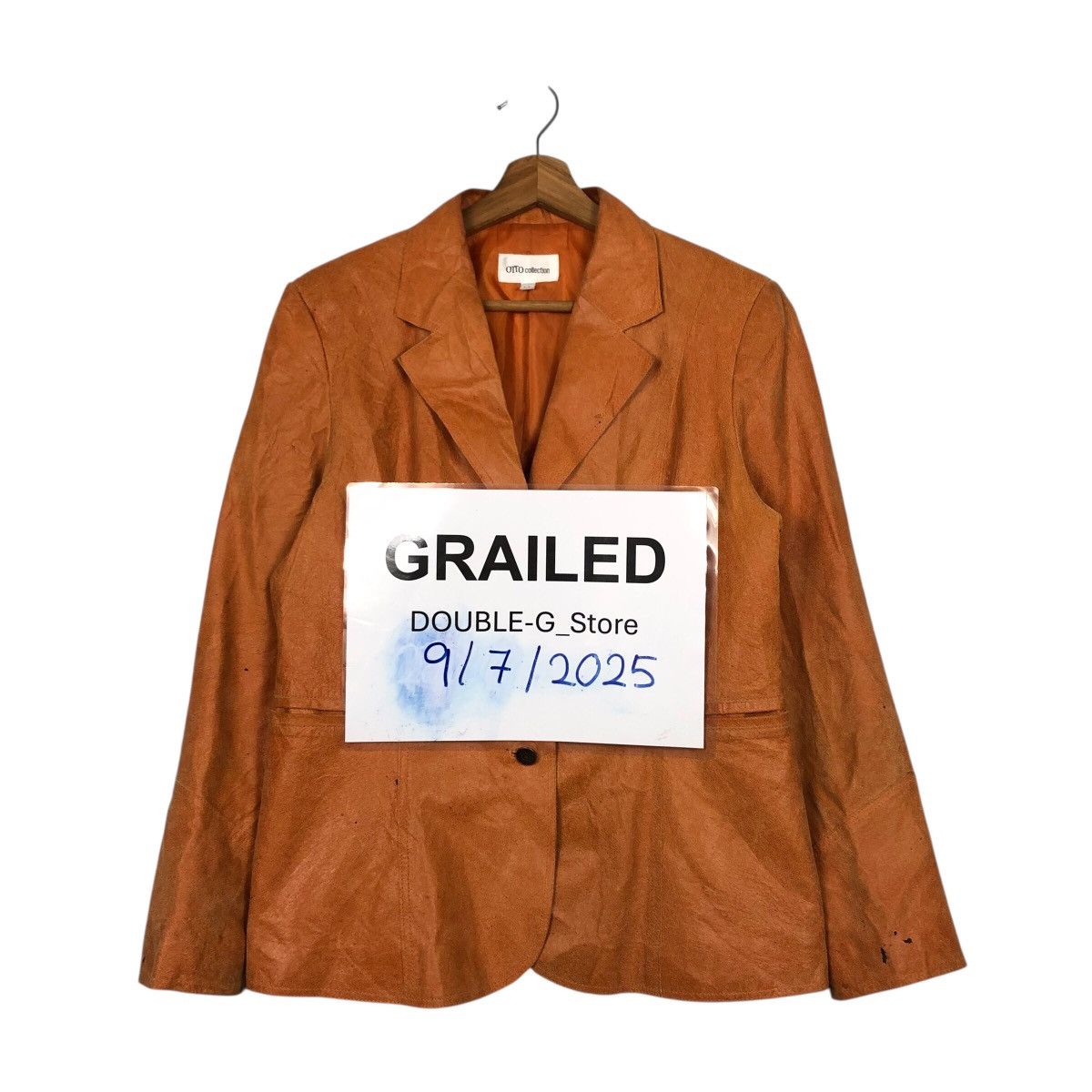 Vintage 📌Vintage Leather Jacket Otto Collection Issey Miyake Size US L / EU 52-54 / 3 - 1 Thumbnail