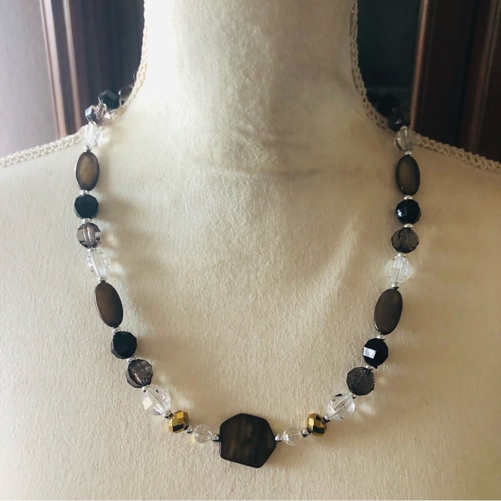 Handmade Handcrafted repurpose tiger eye beaded necklace Size ONE SIZE - 4 Thumbnail