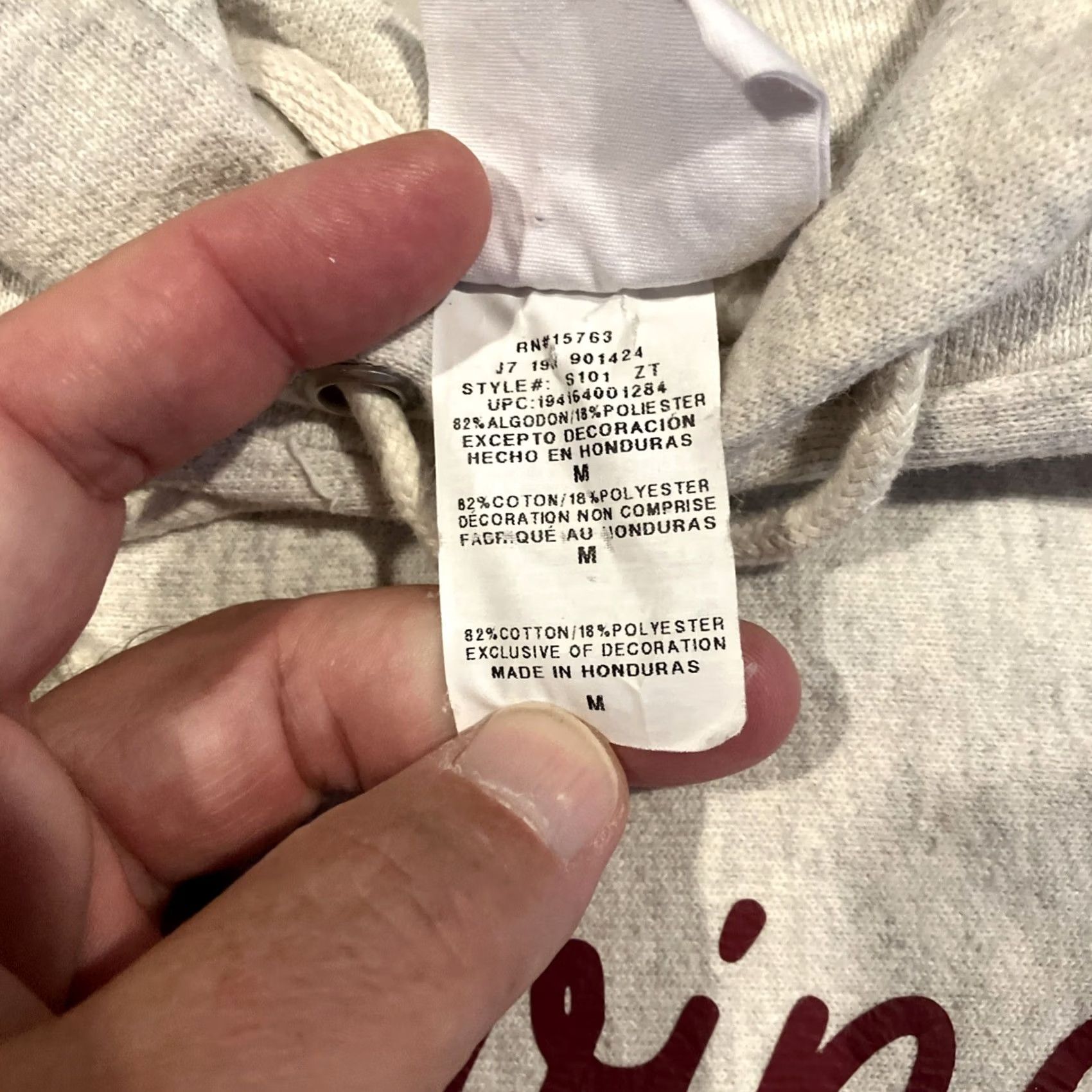 Champion VINTAGE Champion Reverse Weave Hoodie Medium M Gray Mens Pullover Reversible Stapler Swingline VB Co. Size US M / EU 48-50 / 2 - 4 Thumbnail