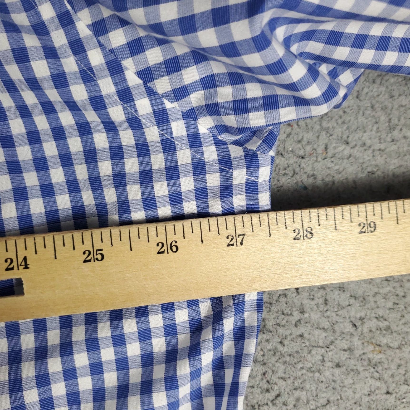 Brooks Brothers Brooks Brothers Shirt Mens 17.5 Blue Plaid Dress Button Up Long Sleeve Size 48R - 6 Thumbnail