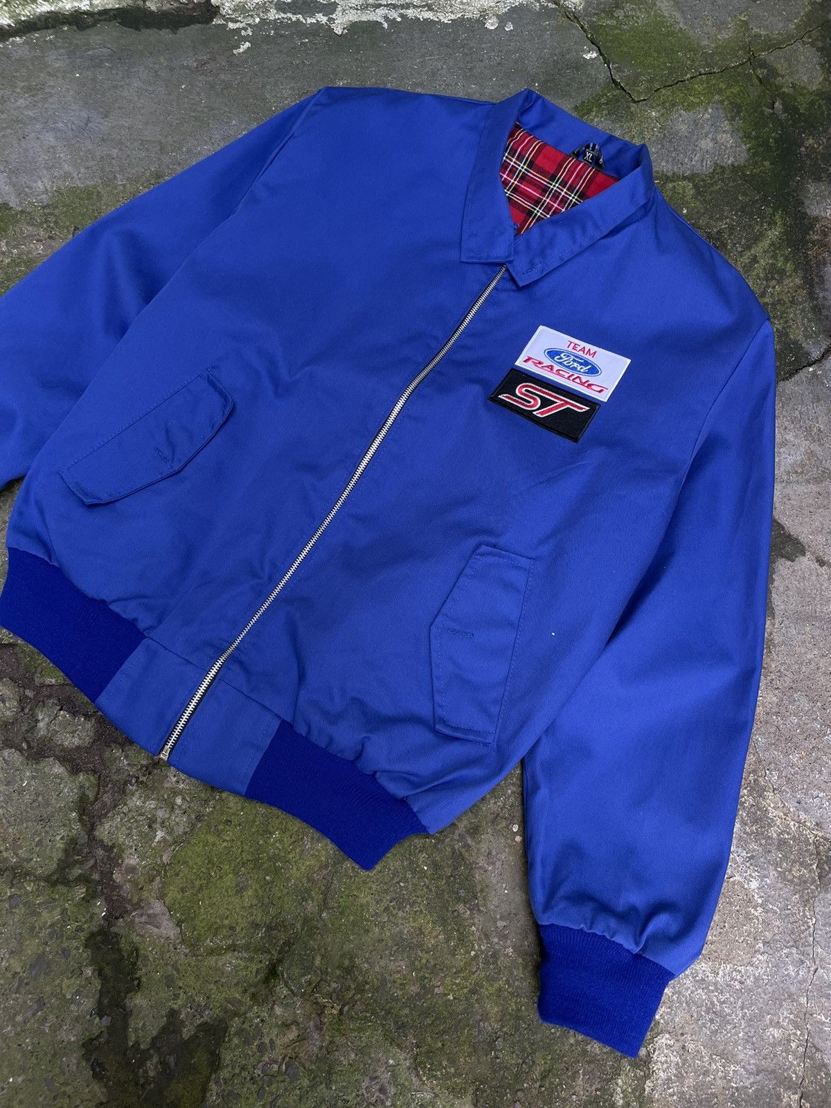 Ford Vintage Ford ST Racing Bomber Jacket 00’s Blue RARE Size US XL / EU 56 / 4 - 2 Thumbnail