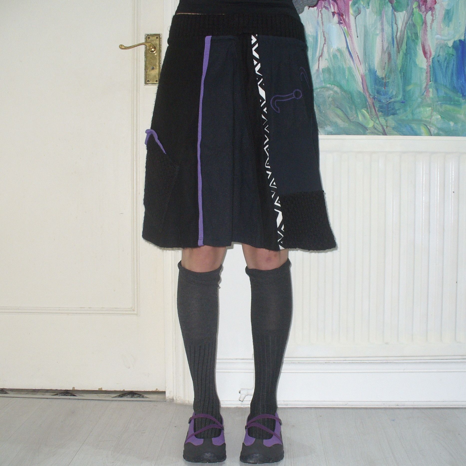 Other playful skirt with question mark and asymmetrical design Size 27" / US 4 / IT 40 - 1 Thumbnail