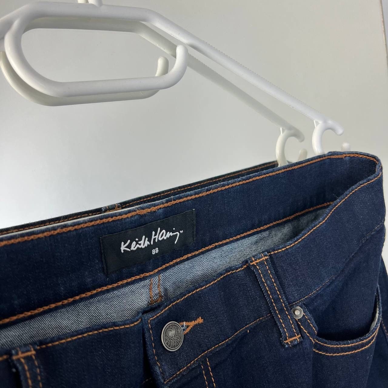 Keith Haring Japanese Denim Keith Haring Pants Y2k Style Dark Denim Blue Size US 32 / EU 48 - 6 Thumbnail