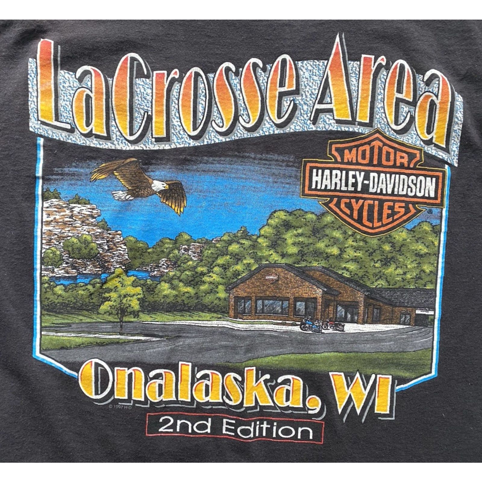 Harley Davidson VINTAGE Harley-Davidson Long Sleeve Shirt M Men Black 1997 Wisconsin Harley-Davidson 90s Biker Motorcycle Wisconsin United States Size US M / EU 48-50 / 2 - 2 Thumbnail