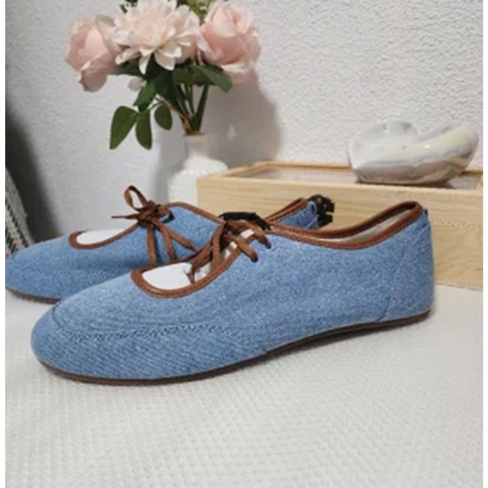 Zara ZARA Contrasting Ballet Flats NWT Size US 9 / IT 39 - 8 Thumbnail