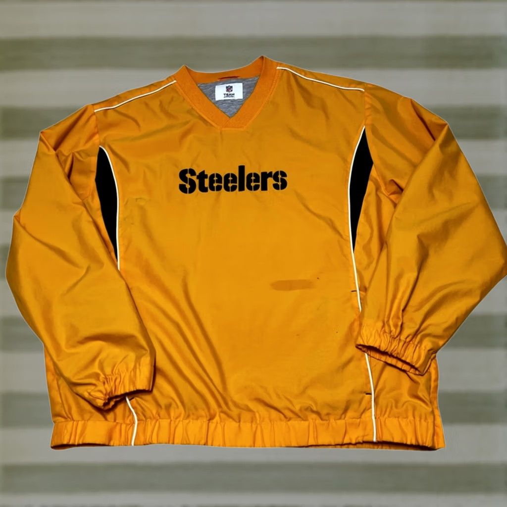 NFL NFL Tee Mens XL Gold Official Pittsburgh Steelers Team Apparel Jacket Windbreaker Size Size US XL / EU 56 / 4 - 1 Thumbnail