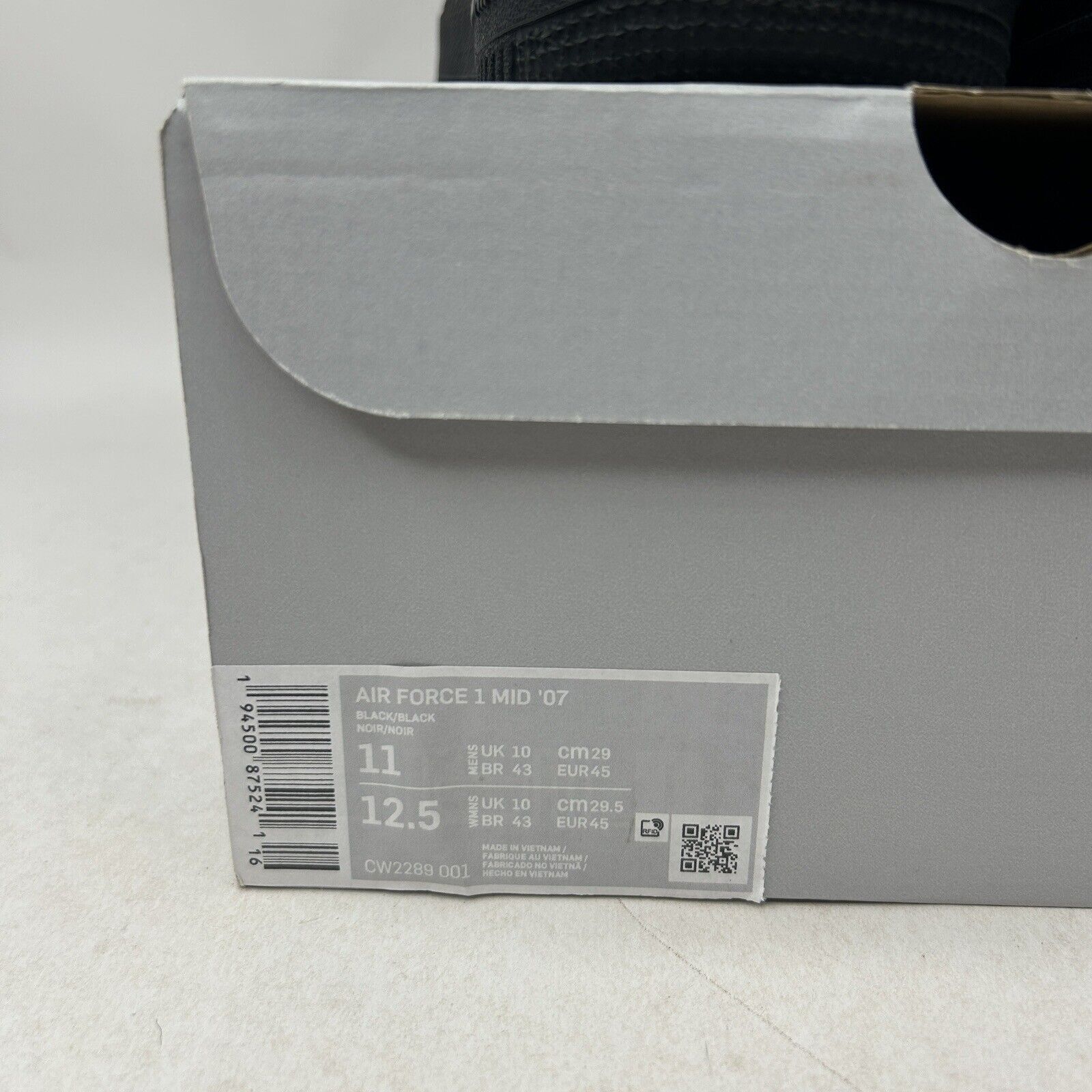Nike Nike Air Force 1 Mid '07 "Triple Black" 2024 Size US 11 / EU 44 - 5 Thumbnail