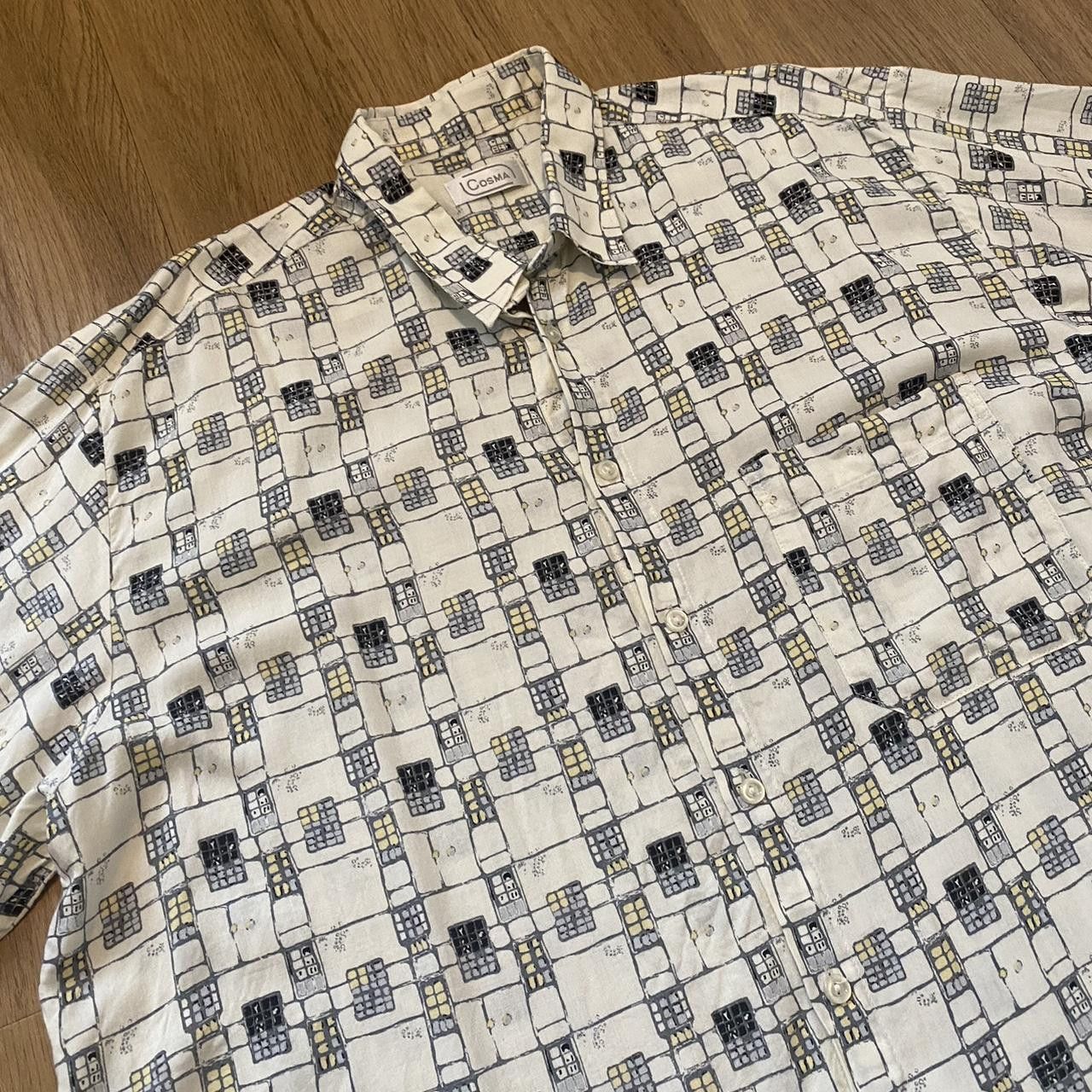 Other White and black short sleeve button up shirt Size US L / EU 52-54 / 3 - 2 Thumbnail