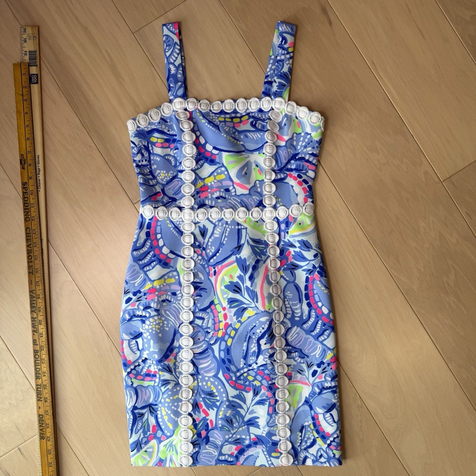 Lilly Pulitzer Lily Pulitzer Janelle Stretch Shift Dress Women's 2 Blue Size XS / US 0-2 / IT 36-38 - 3 Thumbnail