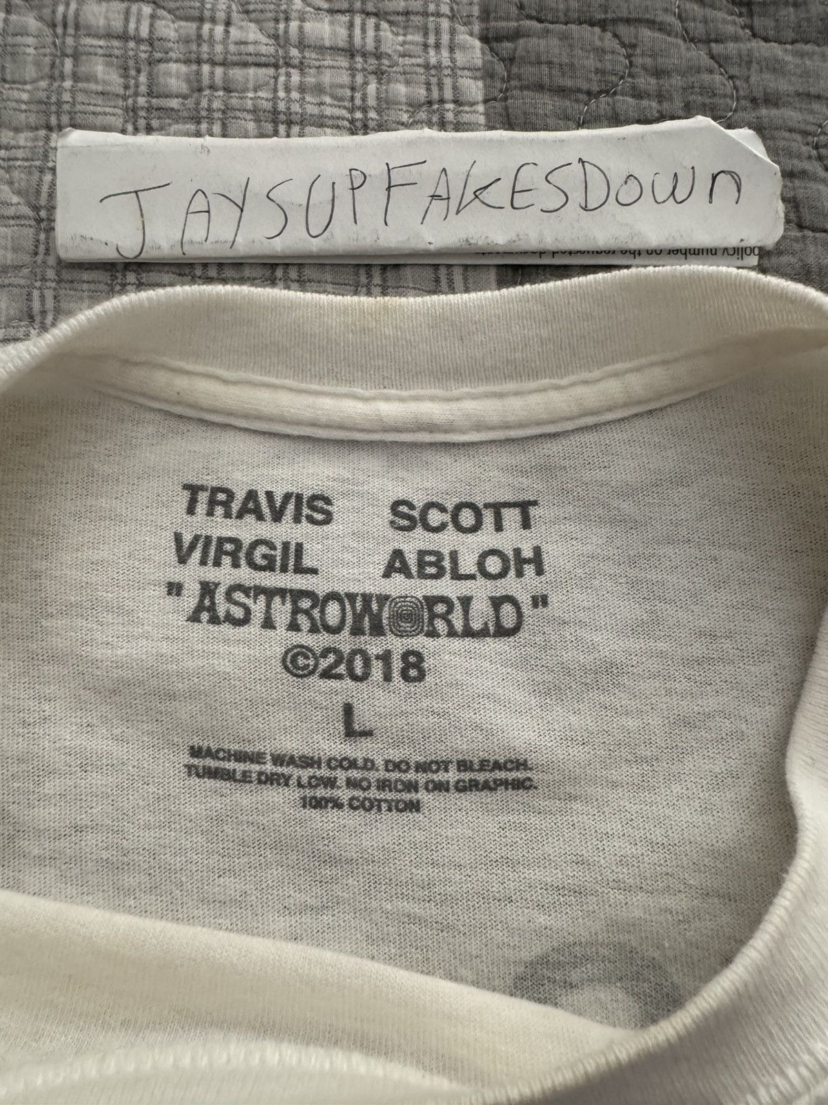 Travis Scott × Virgil Abloh Travis Scott x Virgil Abloh Tee Cactus Jack Version Size US L / EU 52-54 / 3 - 5 Thumbnail