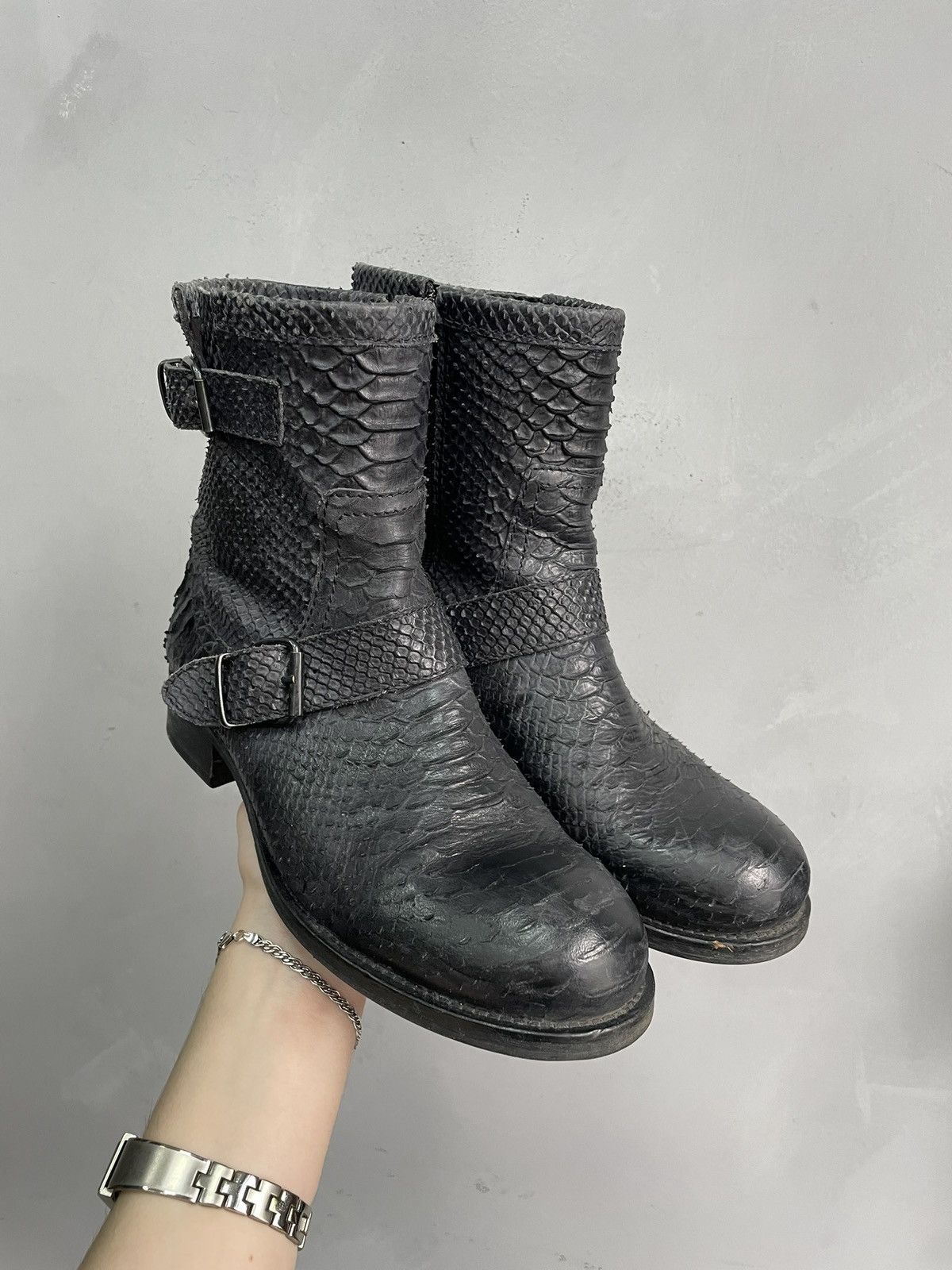 Guidi If six was nine style python leather snake gothic boots Size US 8 / EU 41 - 2 Thumbnail