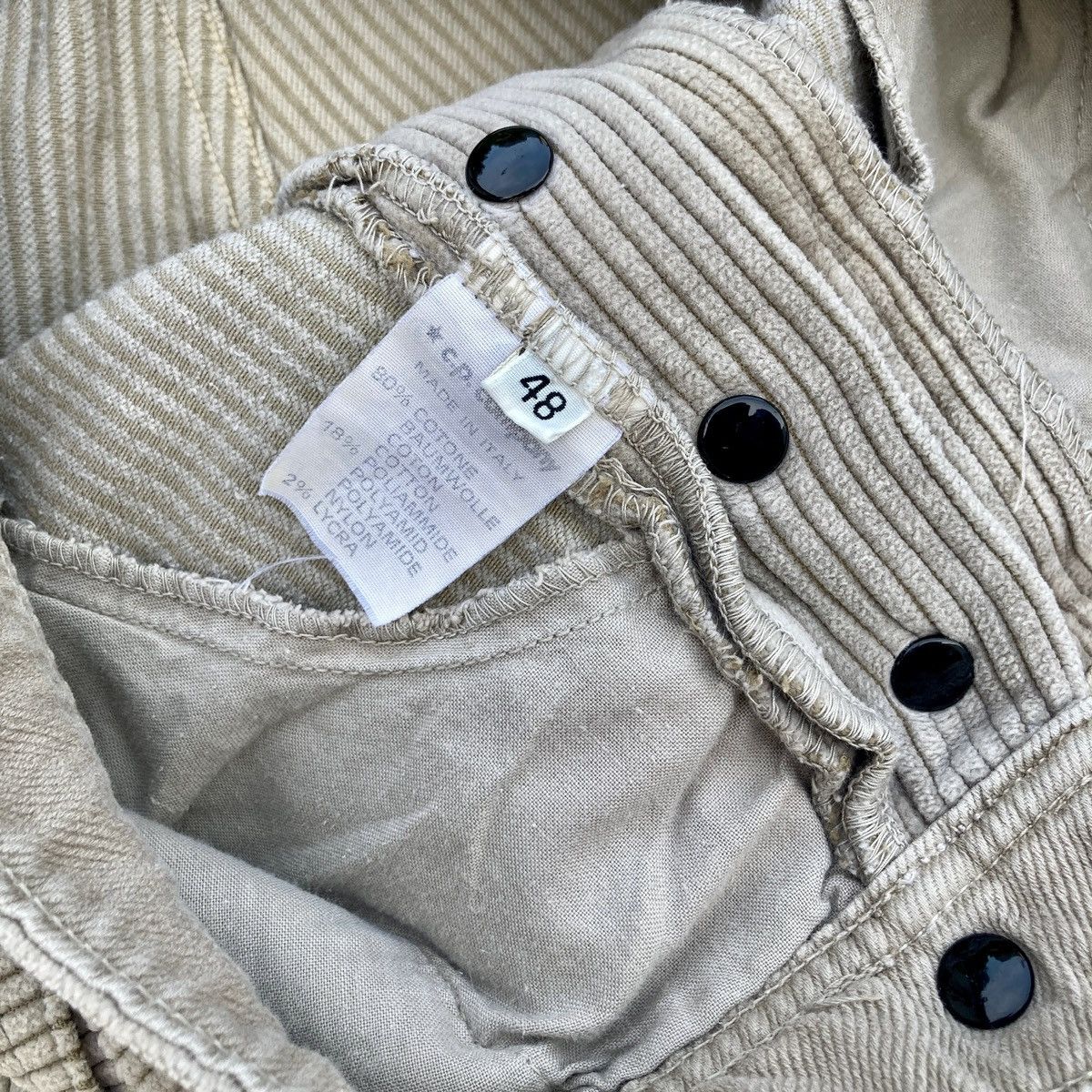 C.P. Company × Stone Island Vintage 90s Stone Island Marina Corduroy Pants Size US 32 / EU 48 - 10 Thumbnail