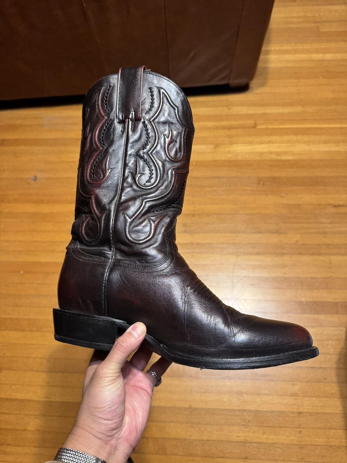 Stetson Stetson Carlisle Cowboy Boots In Cherry Black (9) Size US 9 / EU 42 - 4 Thumbnail
