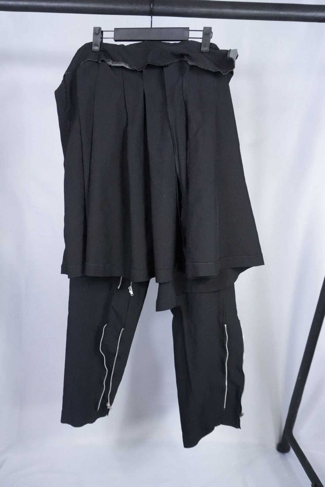 Comme des Garcons Comme des Garçons Layered Skirt Trousers – Black – XL Size US 36 / EU 52 - 4 Thumbnail