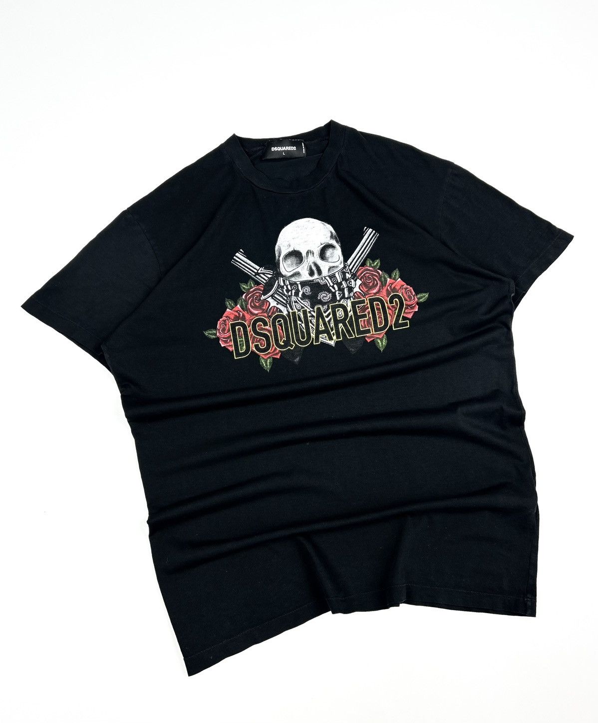 Dsquared2 DSQUARED2 Skulls & Guns tee Black Avant Garde Y2k Size US L / EU 52-54 / 3 - 2 Thumbnail