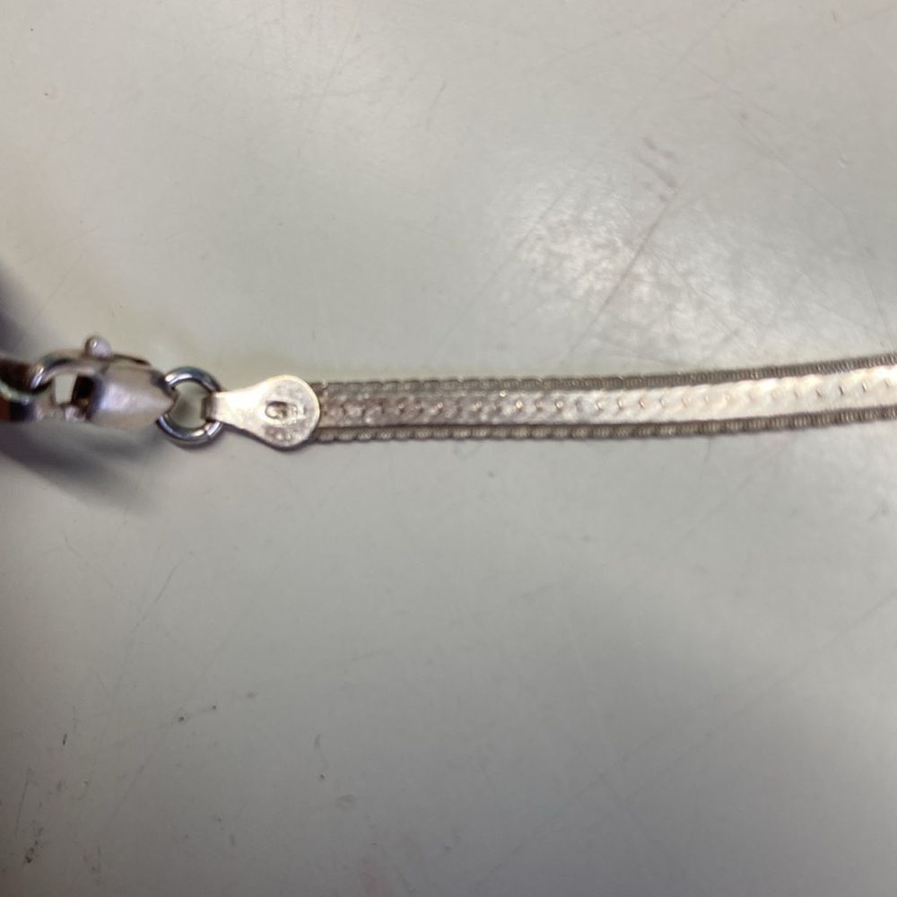 Vintage Milor Sterling Silver Herringbone Chain 20” 8 g About 3mm Wi Size ONE SIZE - 5 Thumbnail