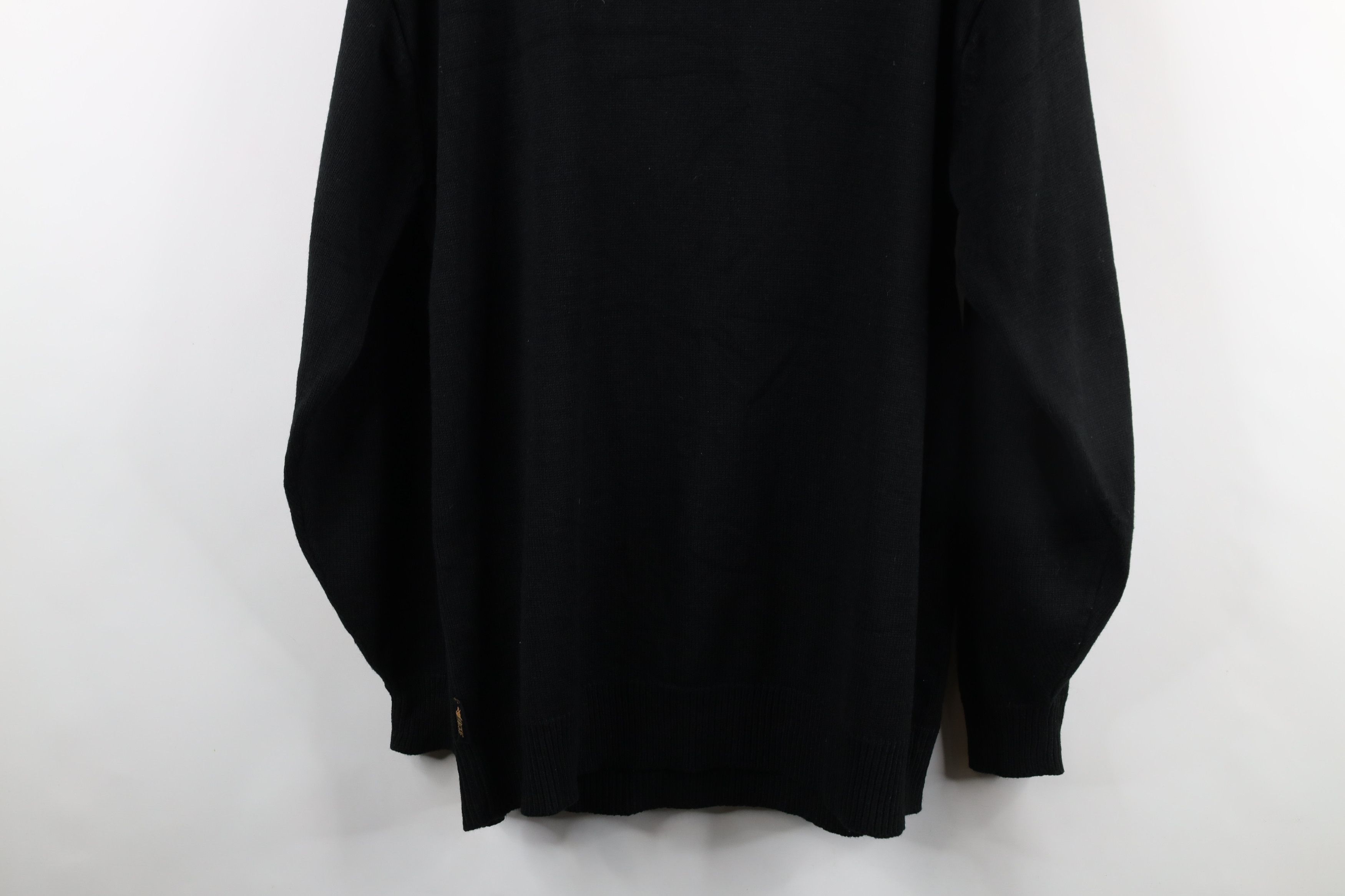 Vintage Vintage 90s Streetwear Fit Knit Mock Neck Sweater Black Size US XXL / EU 58 / 5 - 12 Thumbnail