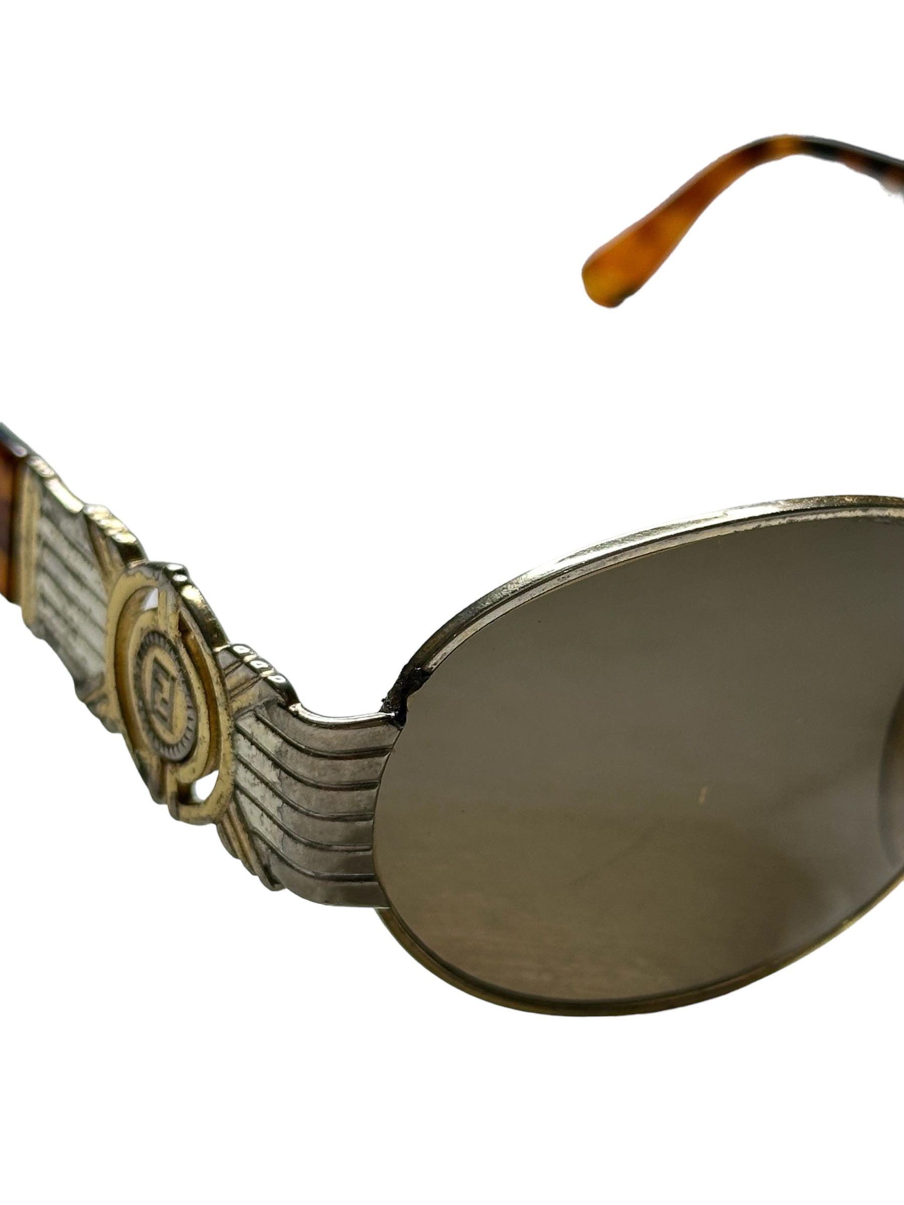 Fendi Fendi Round Gatsby Ivory Vintage Sunglasses Size ONE SIZE - 7 Thumbnail