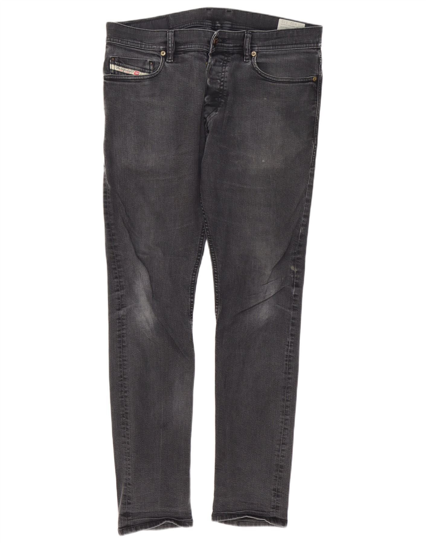 Diesel Mens Carrot Slim Jeans W32 L32 Grey Cotton Size US 32 / EU 48 - 1 Thumbnail