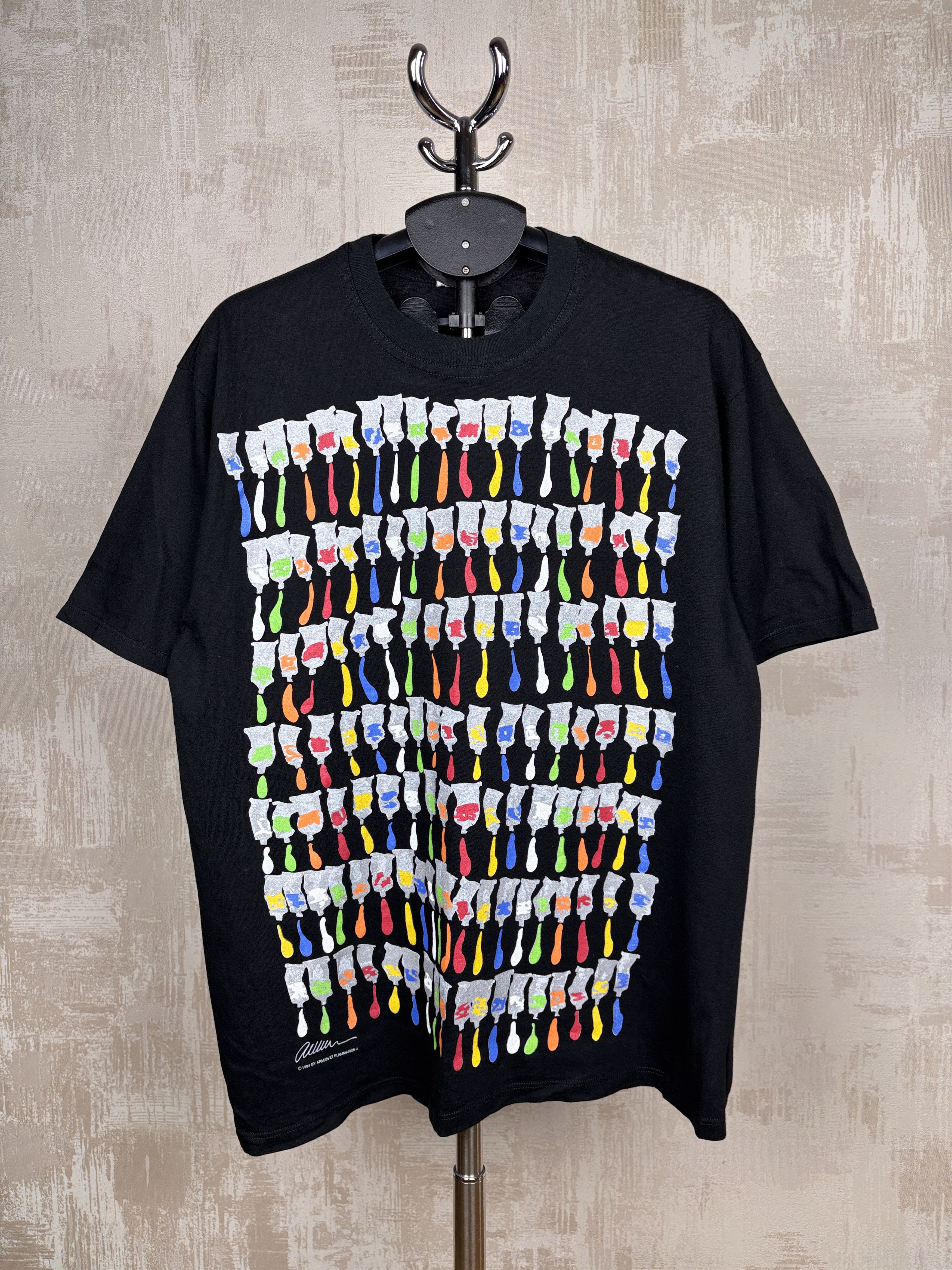 Vintage 90's Art Print Paint Tubes Arman ET Flammarion 4 T-shirt Size US XL / EU 56 / 4 - 1 Thumbnail