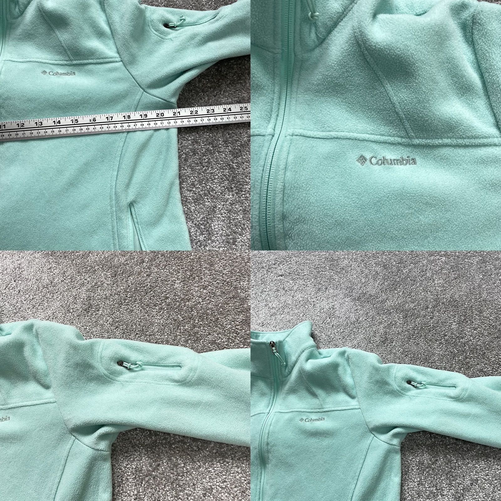 Vintage Columbia Jacket Womens XL Light Blue Full Zip Pockets Soft Fleece Outdoor Ladies Size XL / US 12-14 / IT 48-50 - 8 Thumbnail