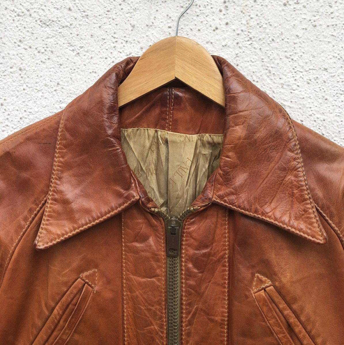 Vintage Vintage Paul Louis Inc Leather jacket Mens Serval zipper 60s Size US M / EU 48-50 / 2 - 14 Thumbnail