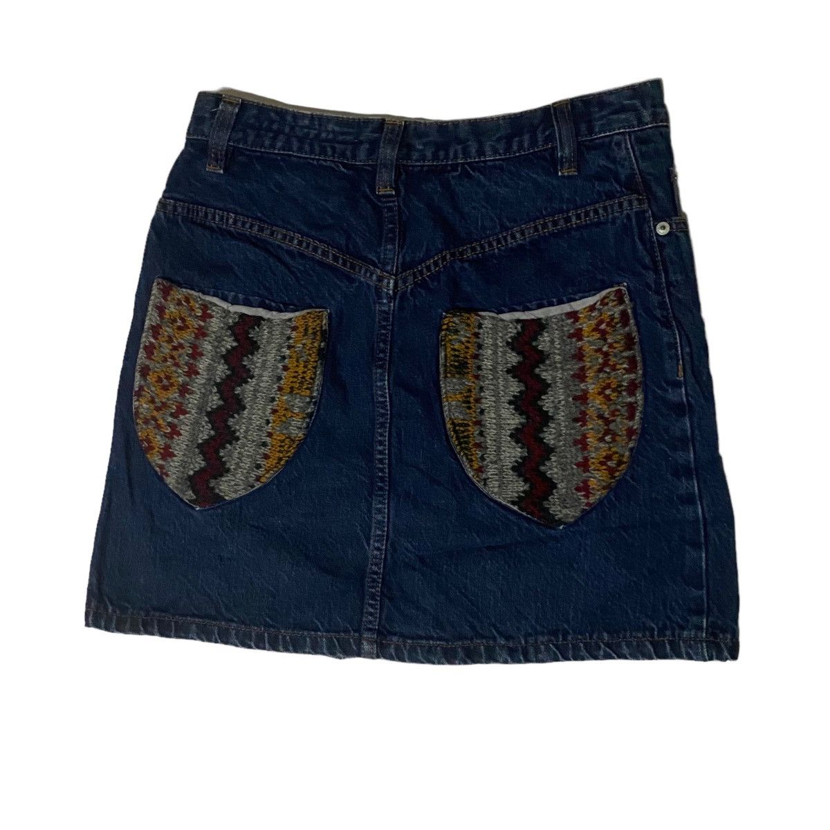 Sunao Kuwahara Sunao Kuwahara ISSEY MIYAKE Wool Pocket A-line Denim Skirt Size 30" / US 8 / IT 44 - 2 Thumbnail