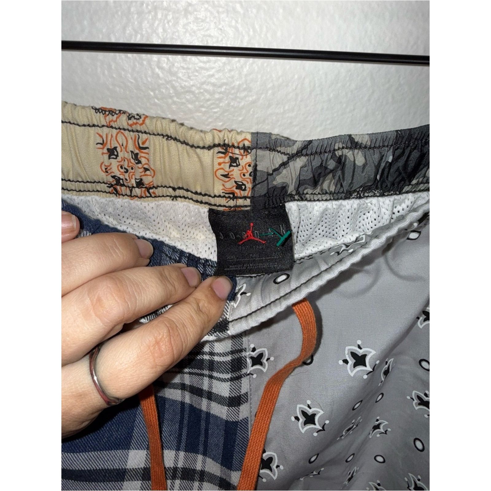 Nike AIR JORDAN Cashew Plaid Streetwear Patchwork Shorts XXL Size US 44 / EU 60 - 3 Thumbnail