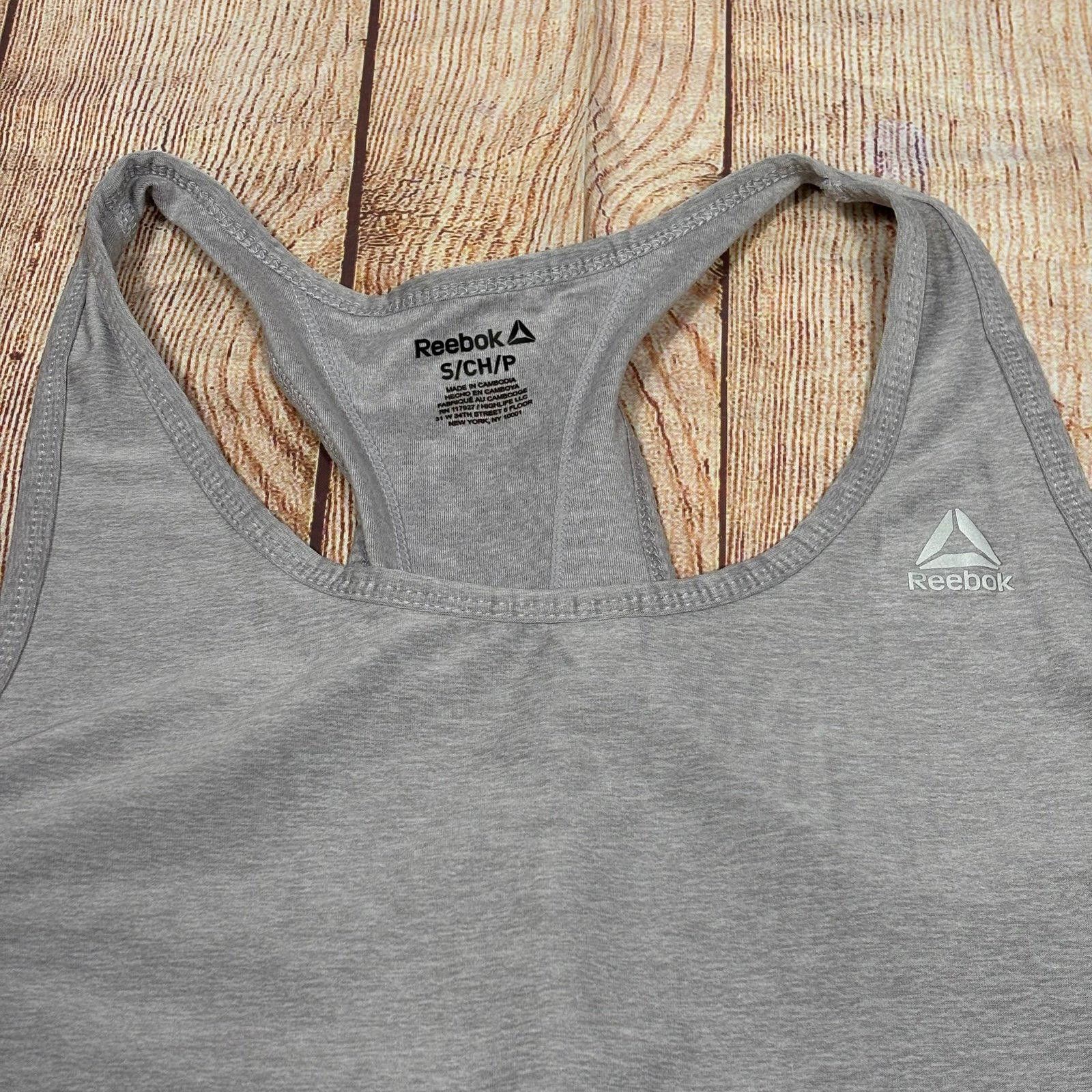 Reebok Reebok Women's Gray Racerback Tank Top Small Size S / US 4 / IT 40 - 3 Thumbnail