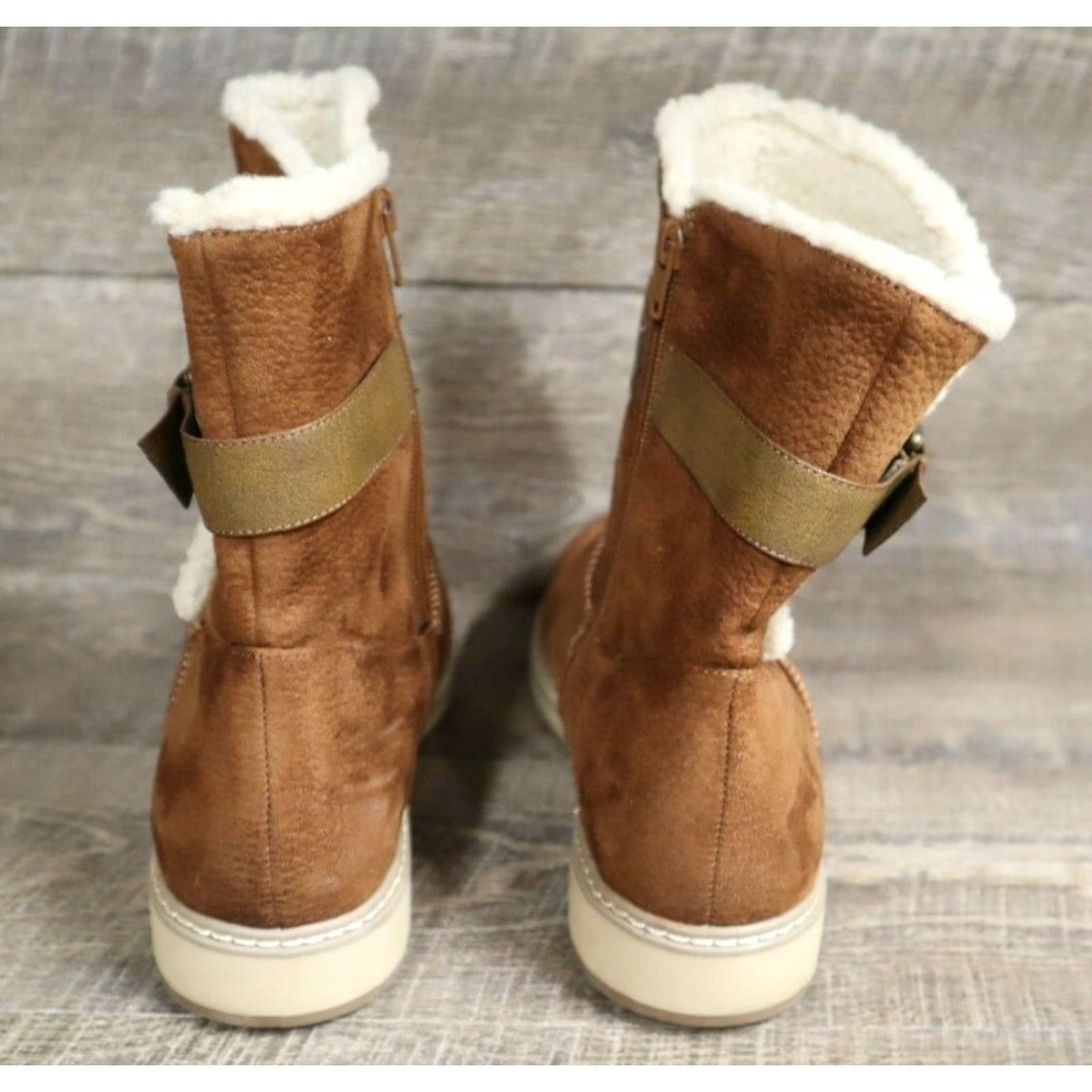 Vintage VINTAGE White Mountain Boots Women's Taite Burnished Fabric US 11M Brown Boots Women's US 11M Brown Size US 11 / IT 41 - 4 Thumbnail