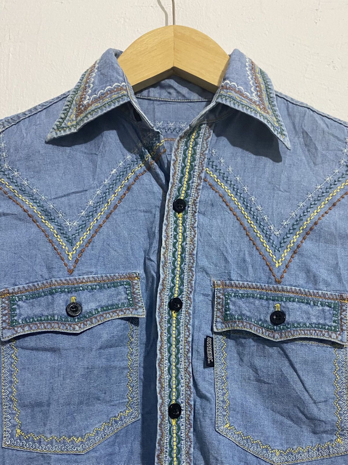 Hysteric Glamour HYSTERIC GLAMOUR Men's Denim Western Shirt Size US M / EU 48-50 / 2 - 4 Thumbnail