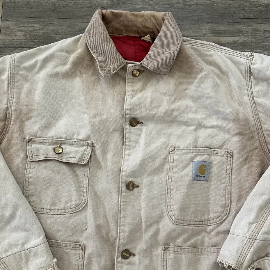 Carhartt Vintage Carhartt Chore Barn Coat Red Duck Lined Size L/XL Size US L / EU 52-54 / 3 - 3 Thumbnail