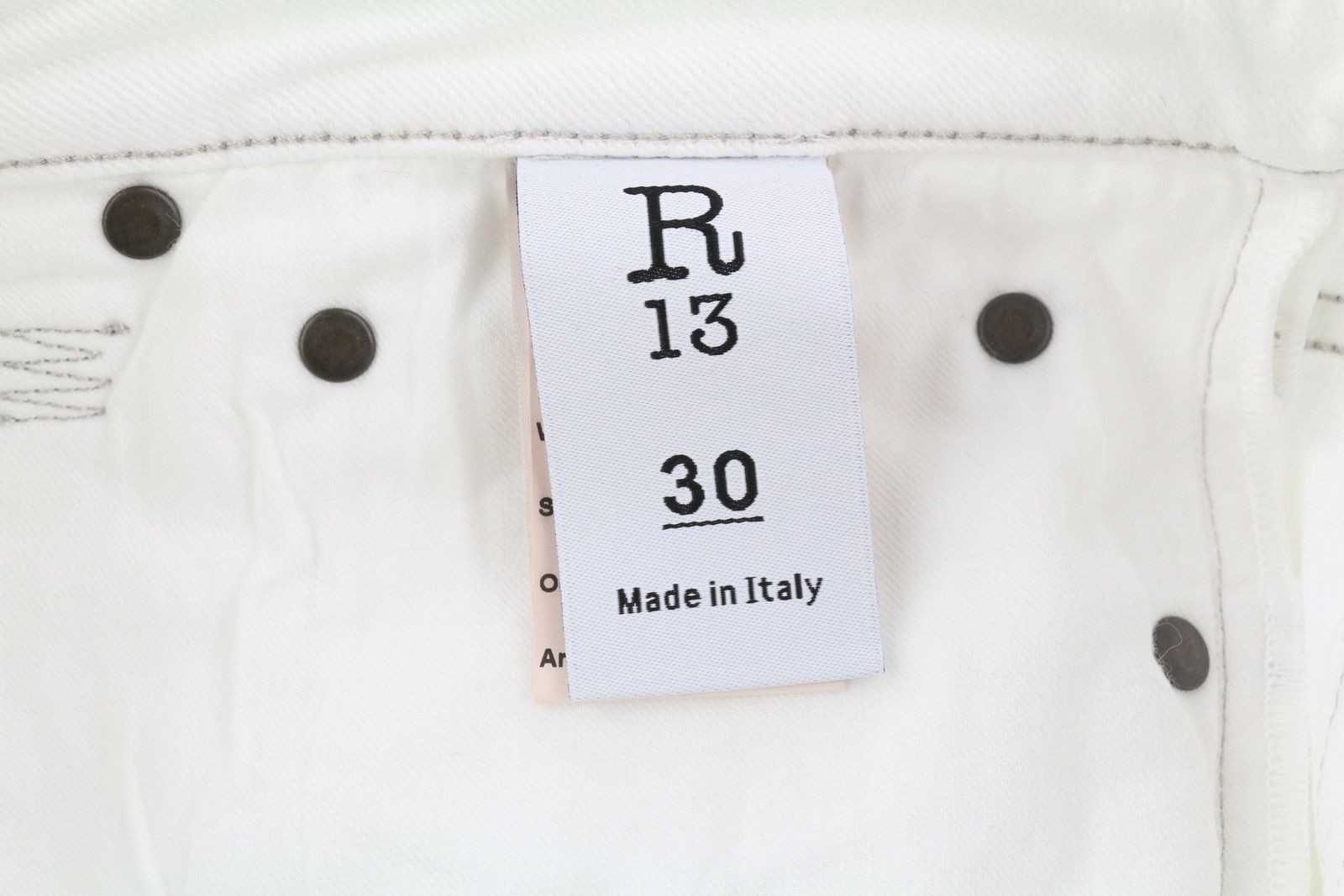 R13 KICK 30 Bootcut Zip Fly Ankle Bale White 84472 Size 30" / US 8 / IT 44 - 9 Thumbnail