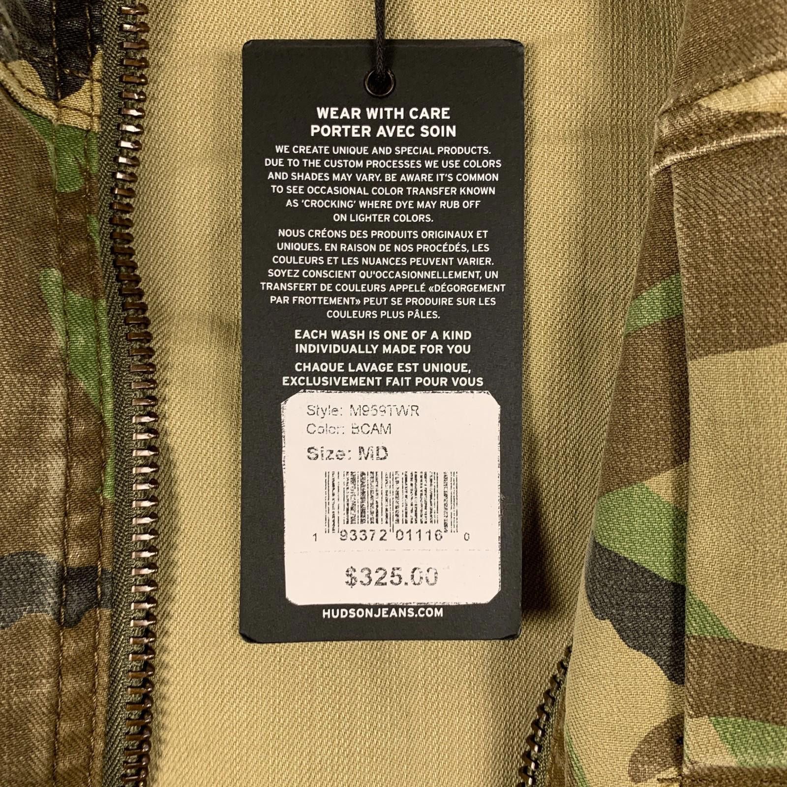 Hudson NWT Mens Hudson camo print jacket Sz. Med (344) Size US M / EU 48-50 / 2 - 7 Thumbnail